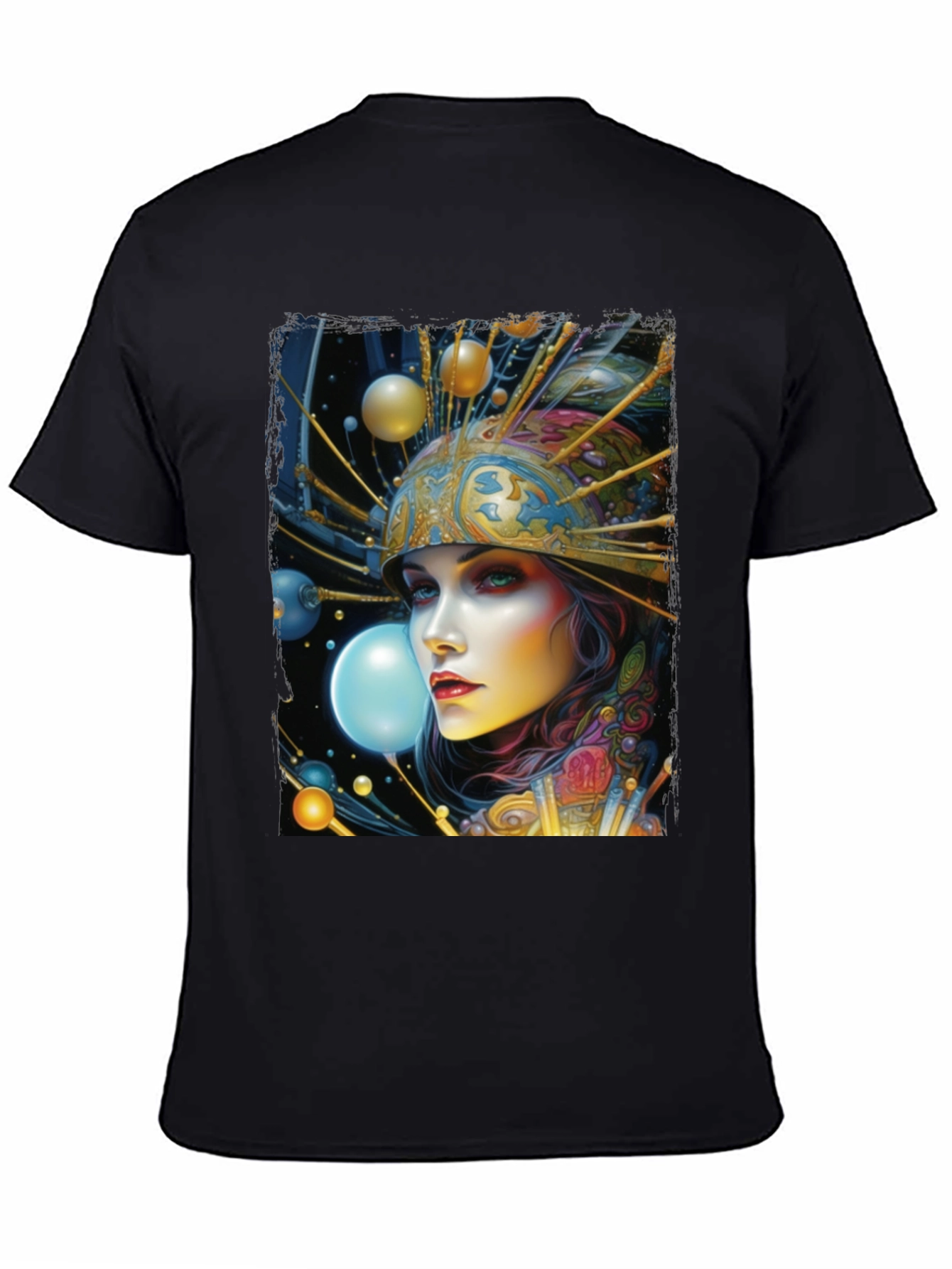 Surreal Woman Graphic Tee - Black