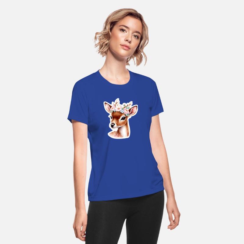 deer with flower