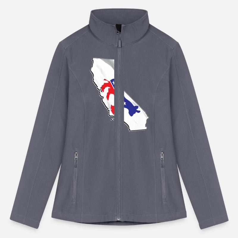 Democrat Flag in California State Map