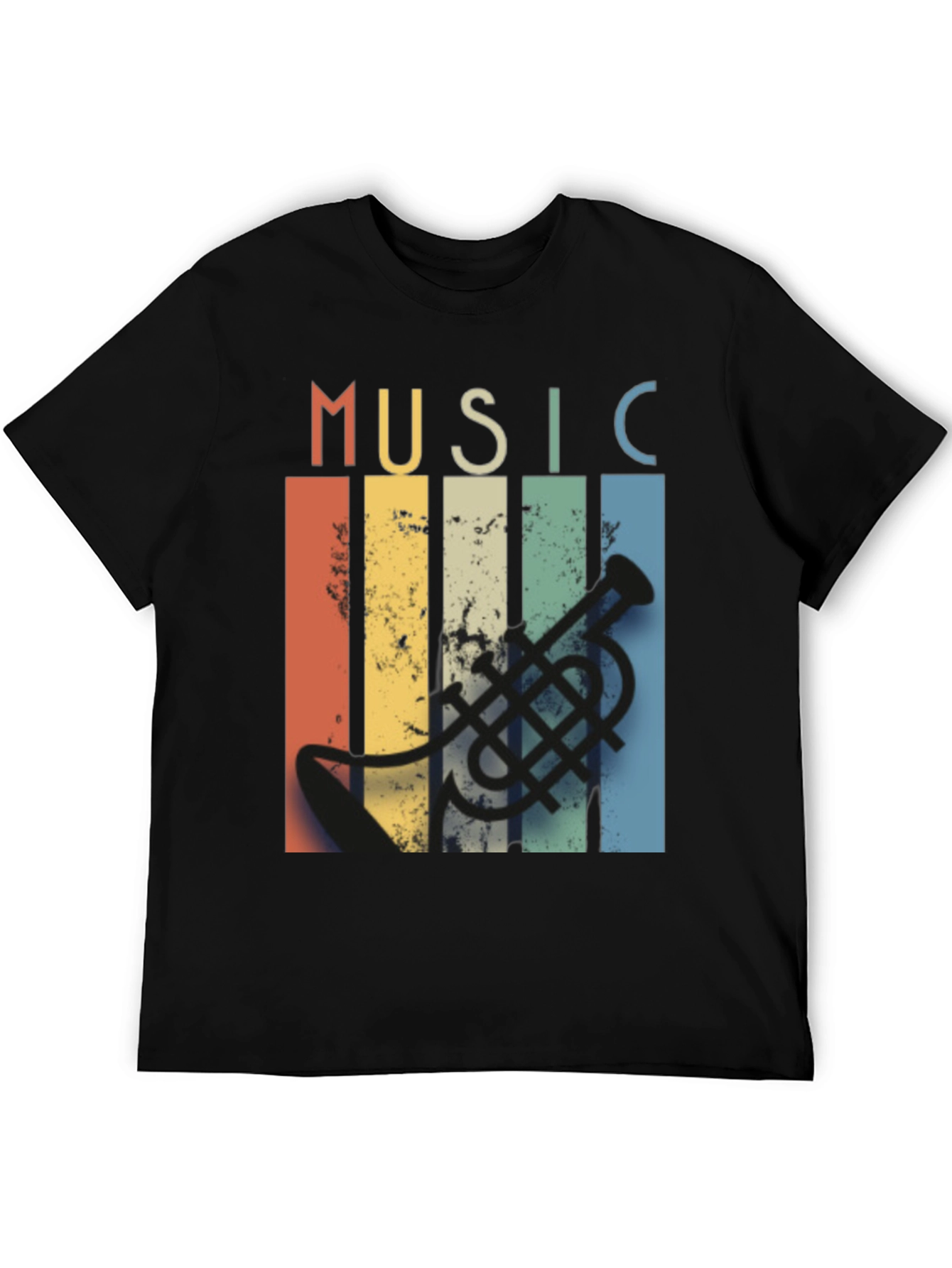 Retro Music Lover T-Shirt - Trumpet Design