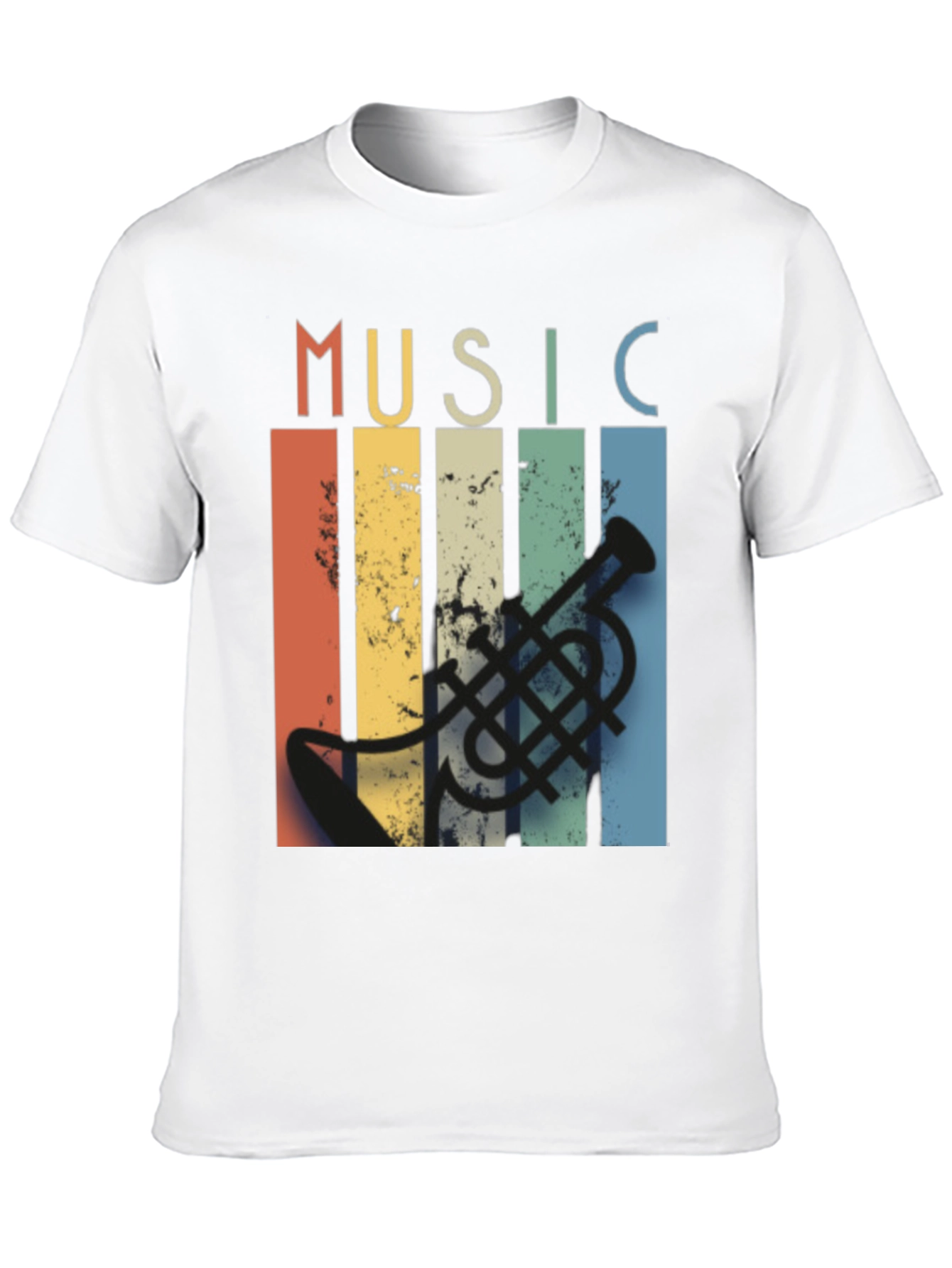 Retro Music Lover T-Shirt - Trumpet Design