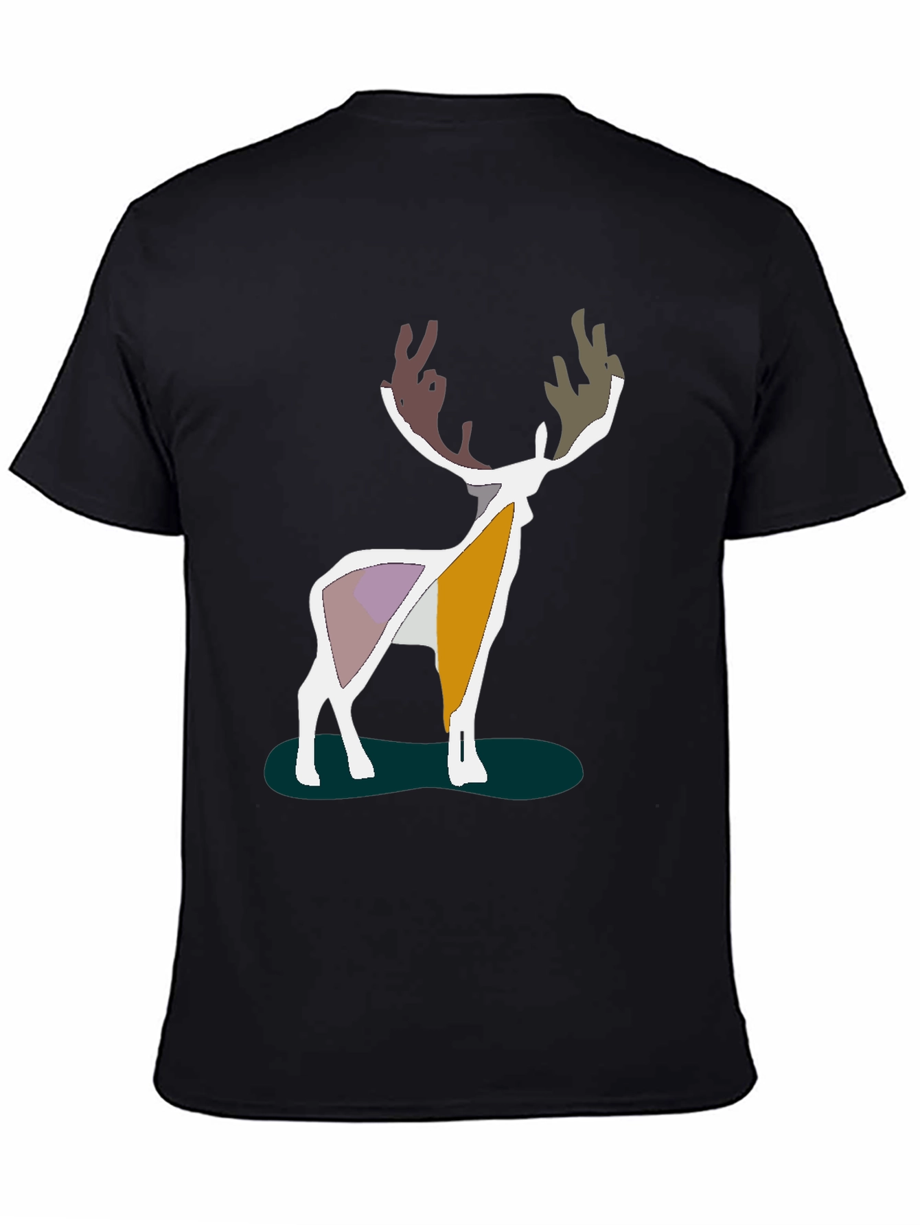 Modern Deer Graphic Tee - Artistic Menswear