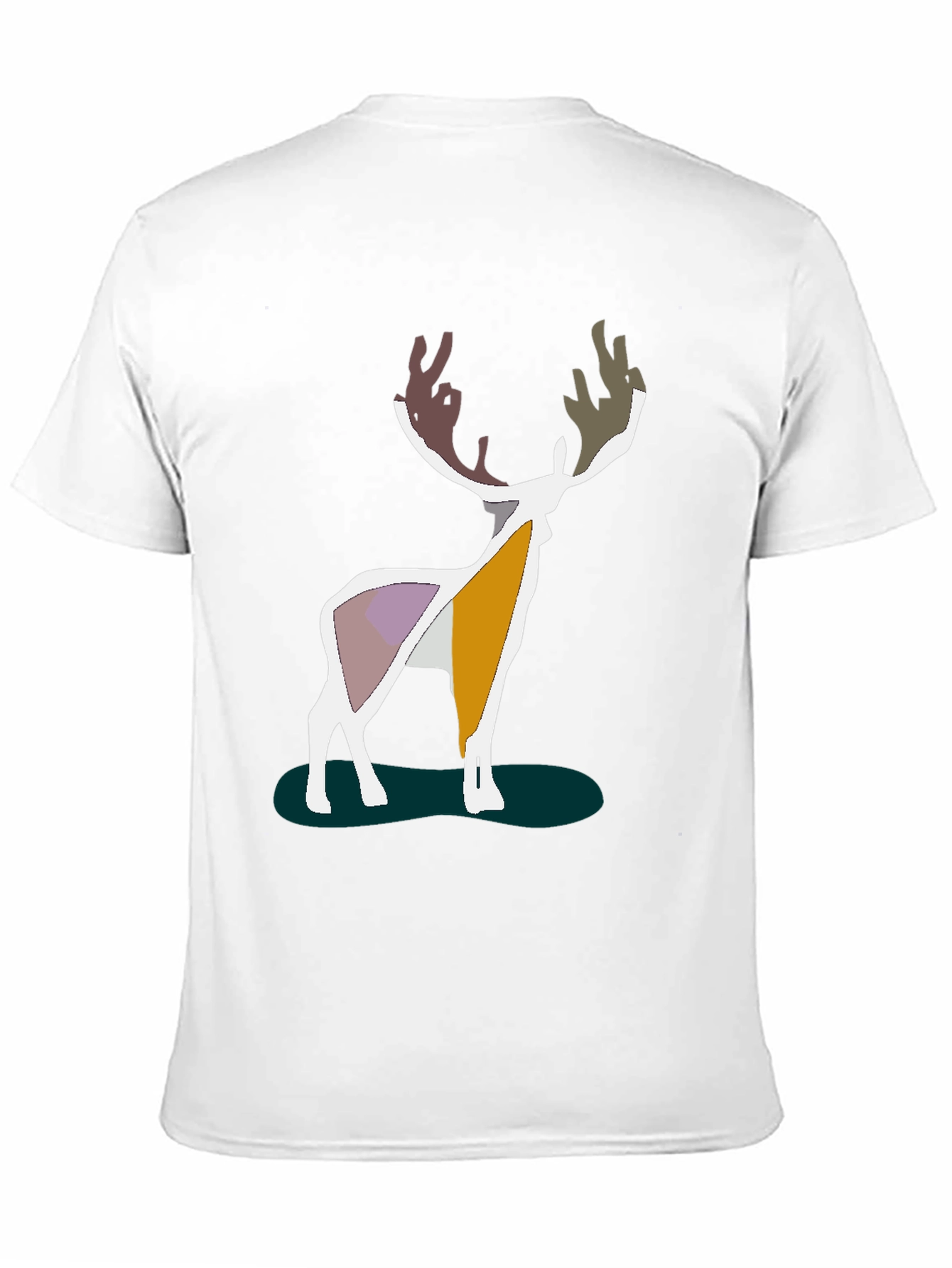 Modern Deer Graphic Tee - Artistic Menswear