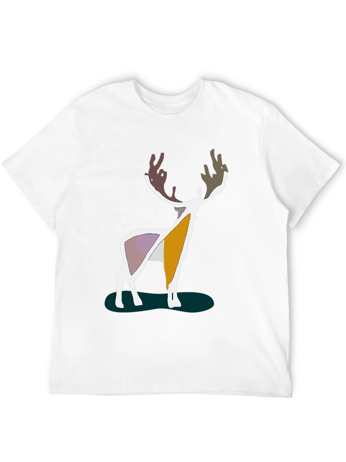 Modern Deer Graphic Tee - Artistic Menswear