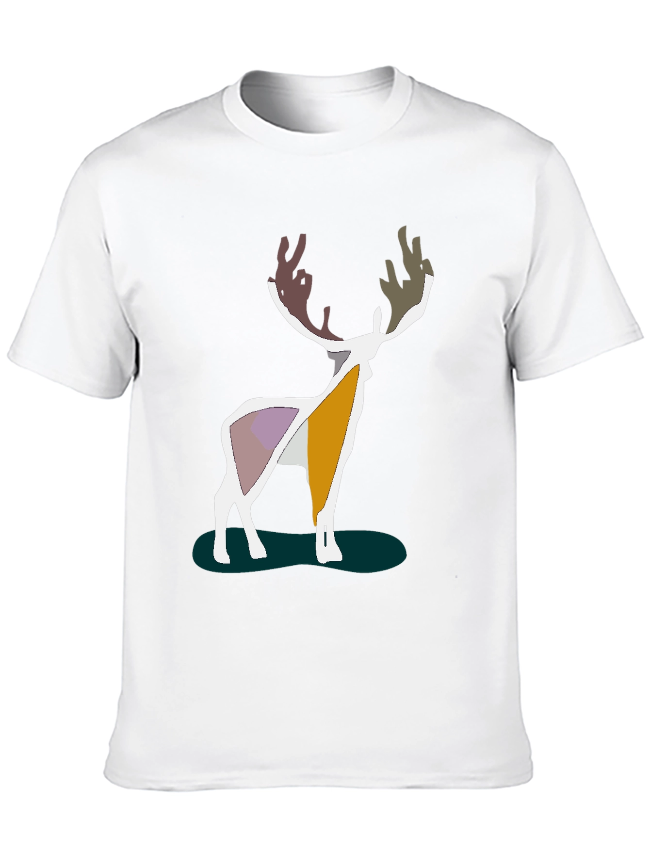 Modern Deer Graphic Tee - Artistic Menswear