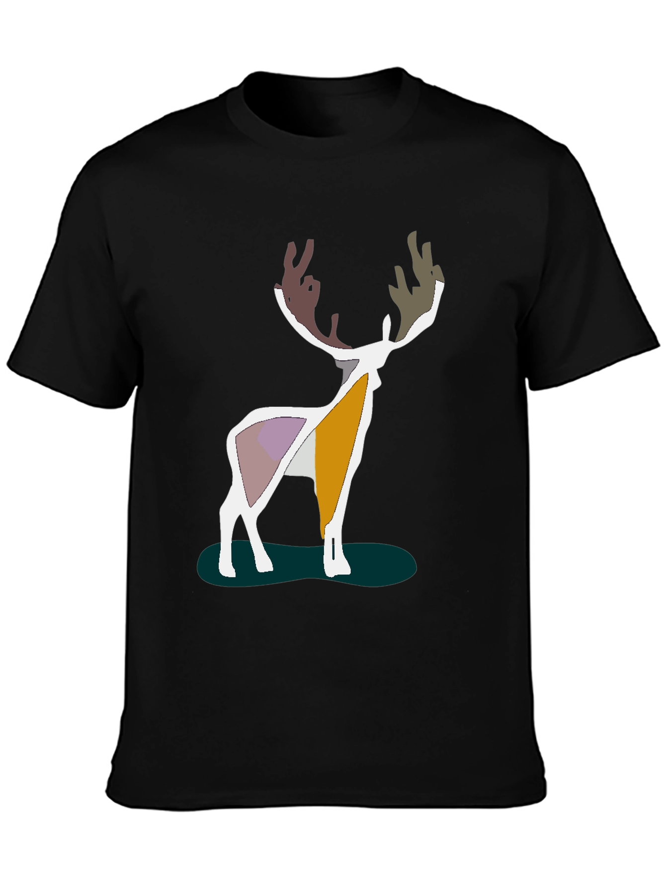 Modern Deer Graphic Tee - Artistic Menswear