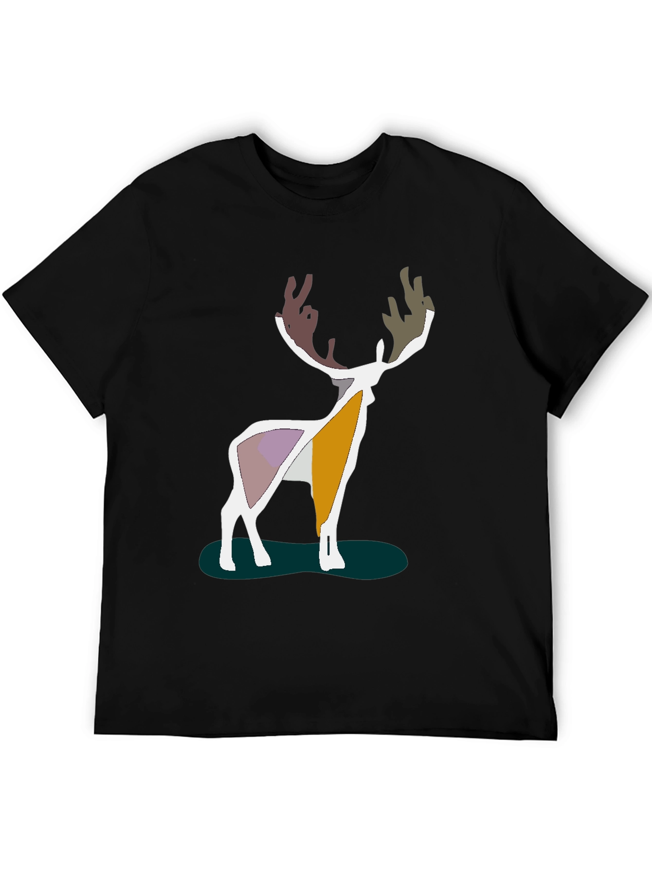 Modern Deer Graphic Tee - Artistic Menswear