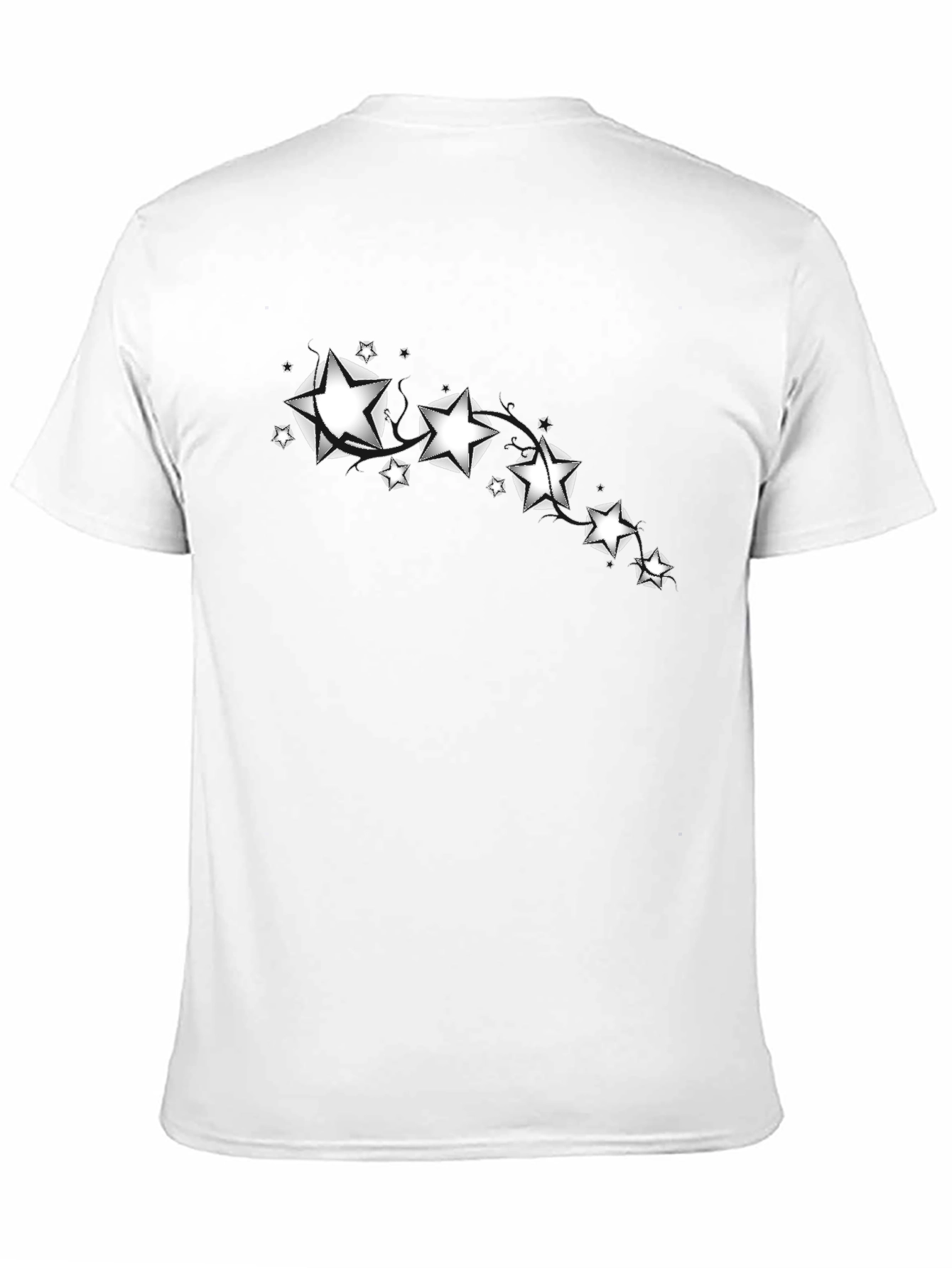 Stylish Black Tee with Star Graphic