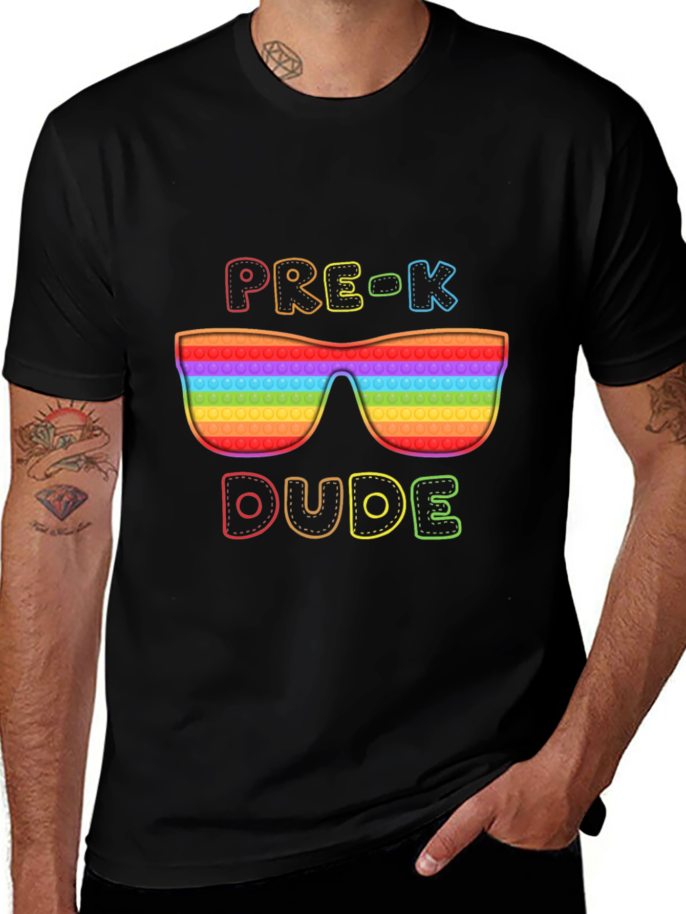 Pre-K Dude Pop It Sunglasses T-Shirt