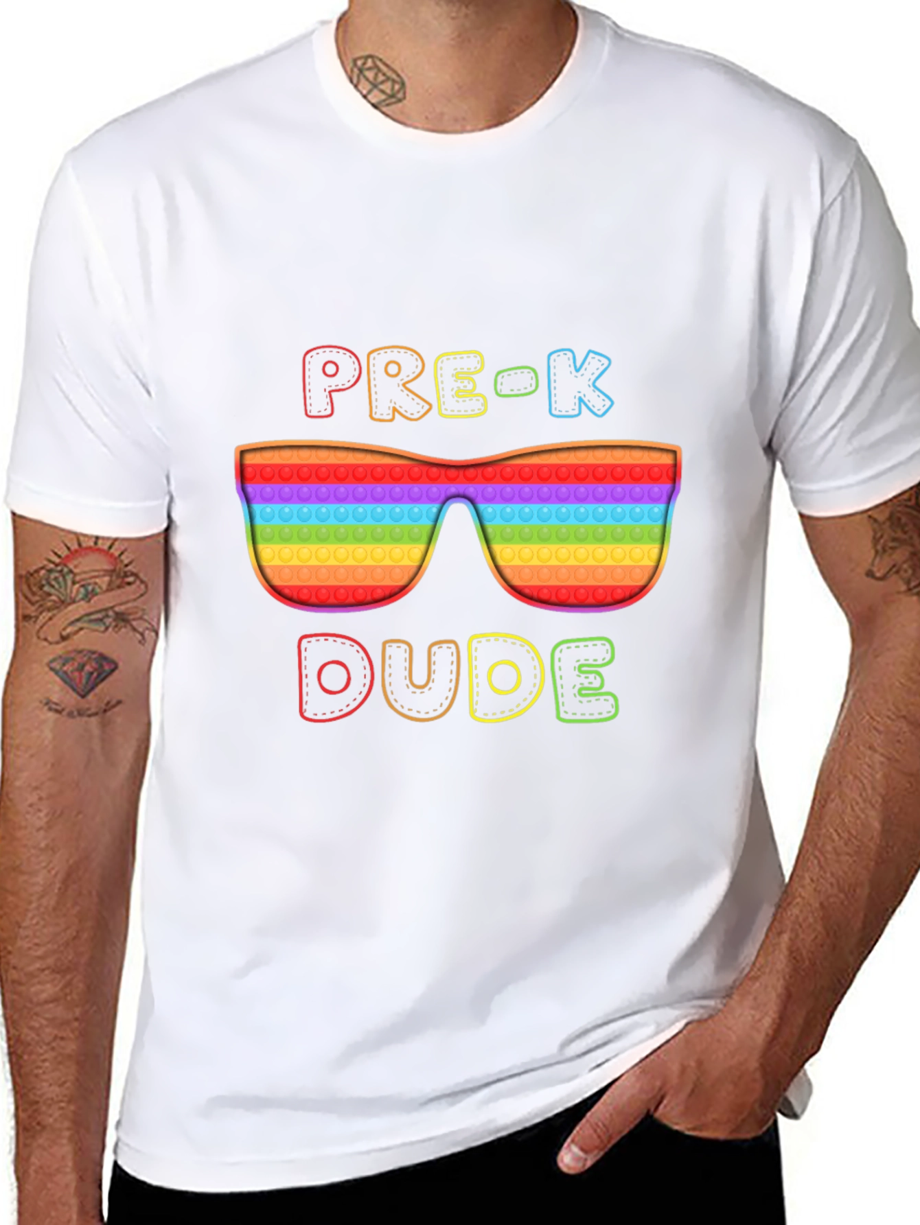 Pre-K Dude Pop It Sunglasses T-Shirt