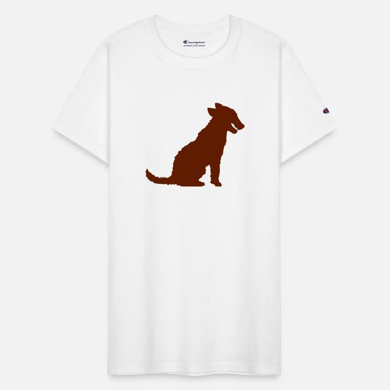 Dog Sitting Silhouette Tongue Sticking Out Outline