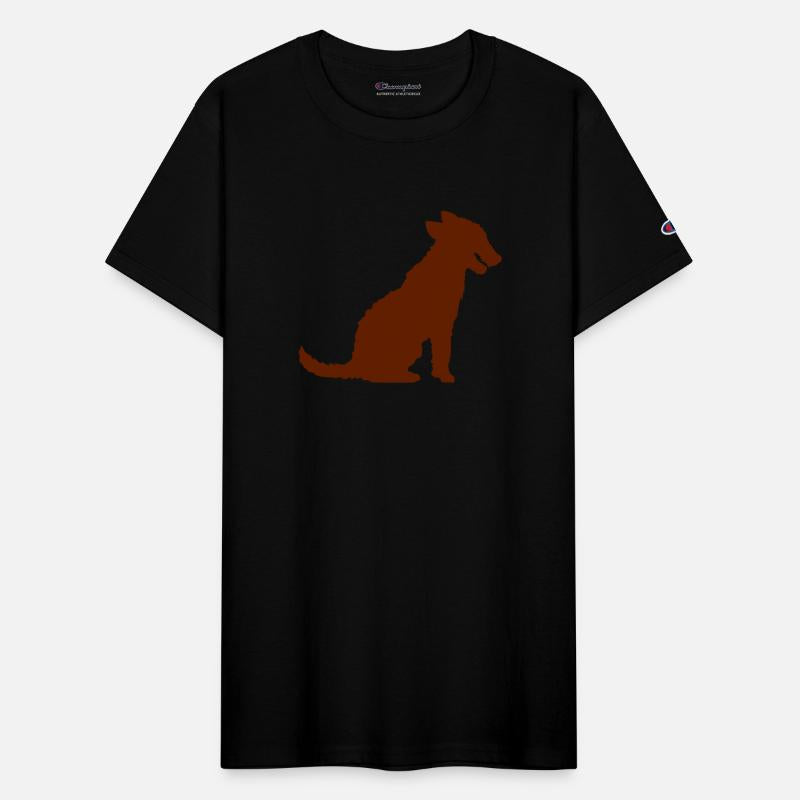 Dog Sitting Silhouette Tongue Sticking Out Outline