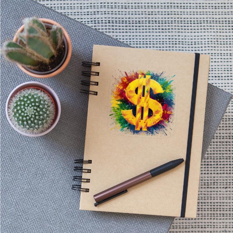 Dollar sign colour splashes