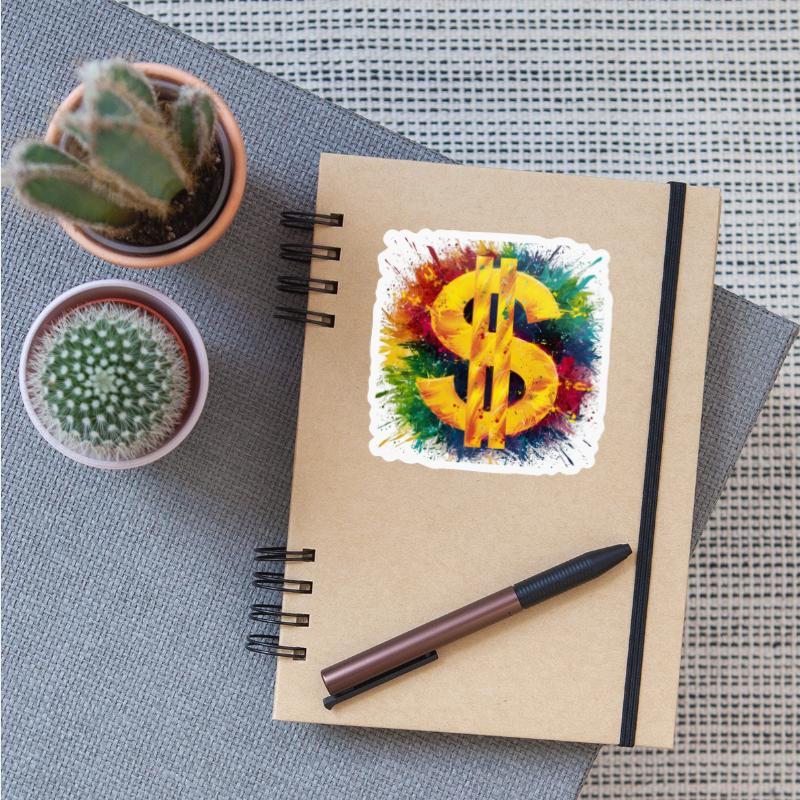 Dollar sign colour splashes