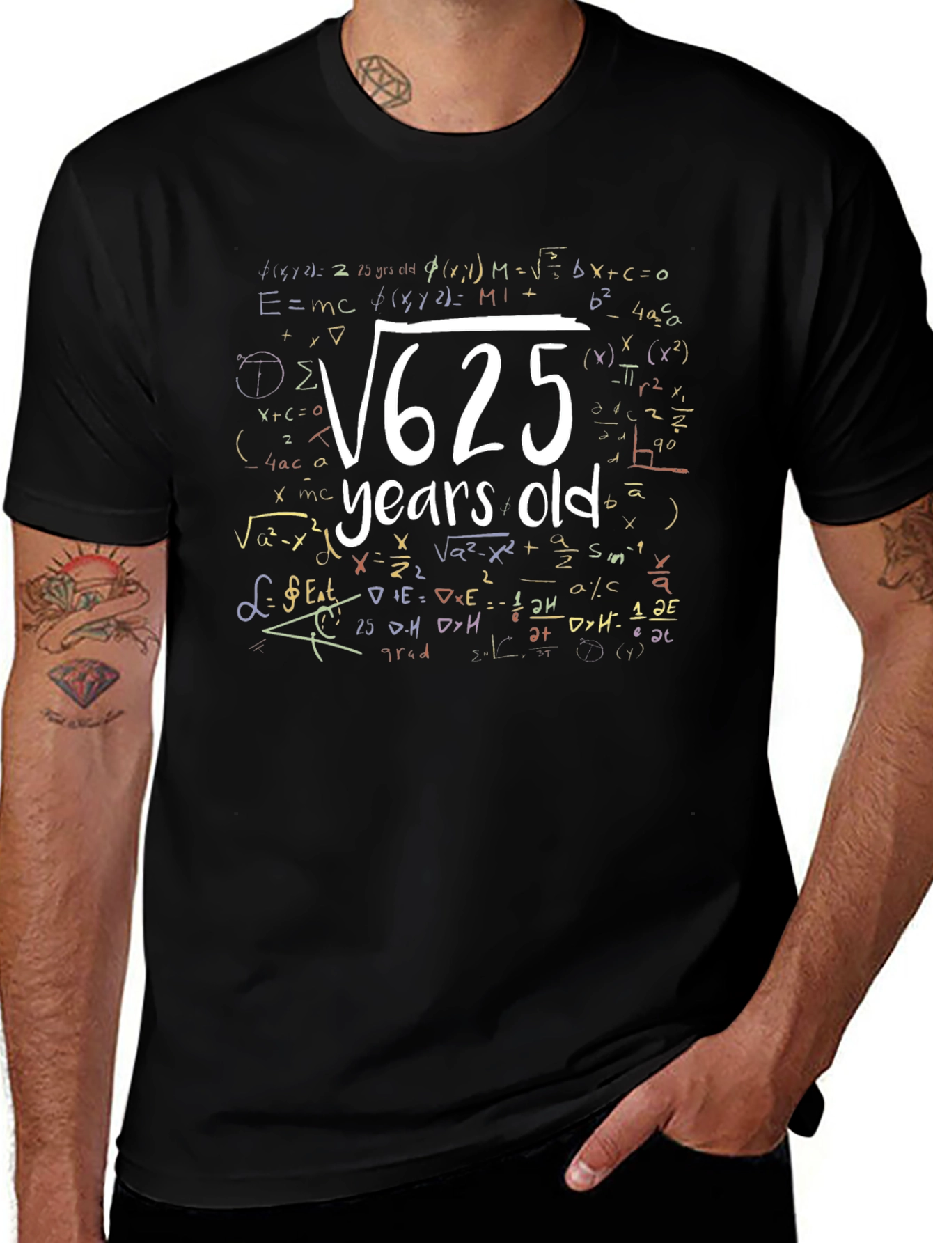 Funny Math Age T-Shirt - Root 625 Years Old
