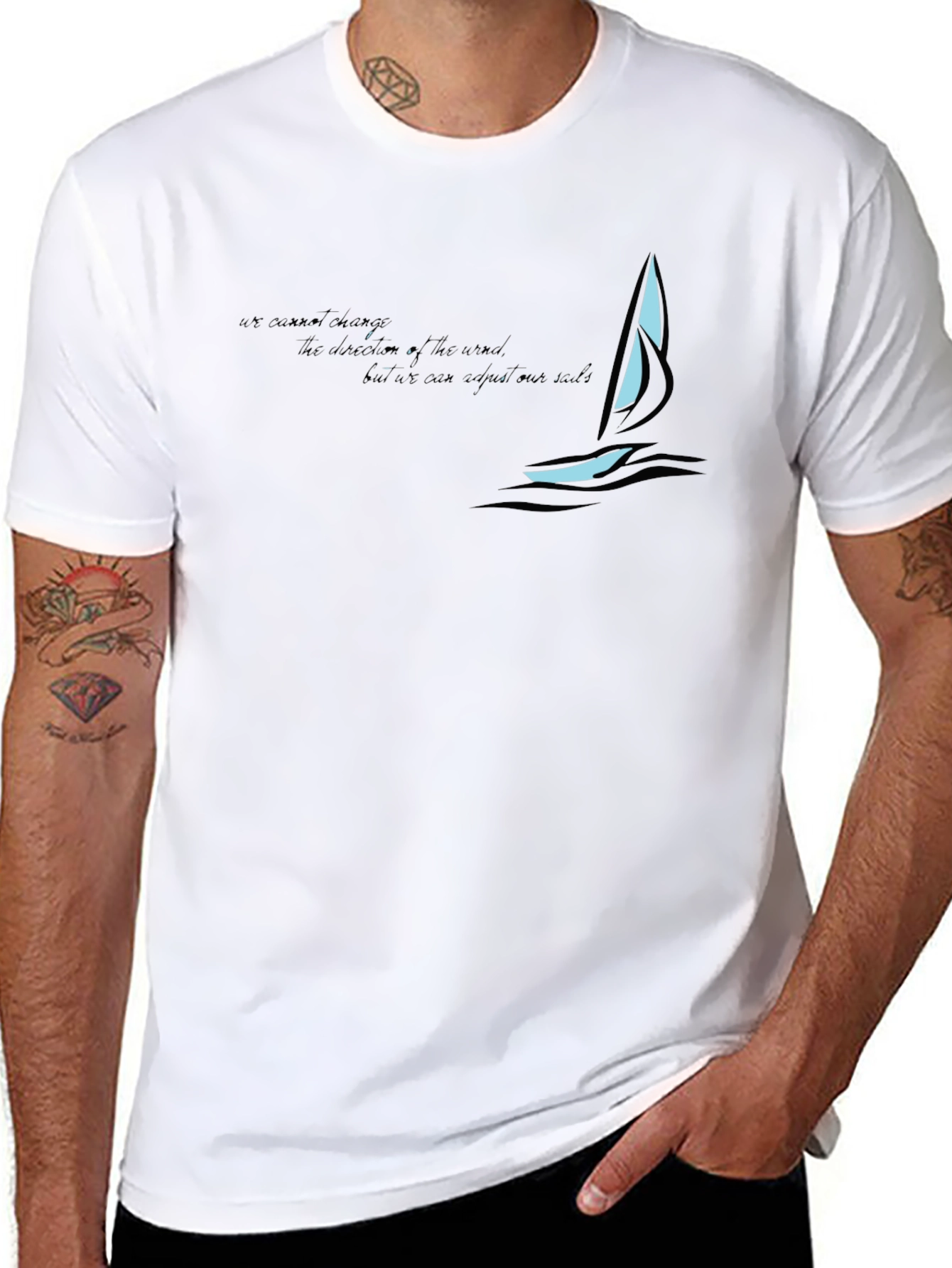 Sailboat Graphic Tee - Inspirational Quote