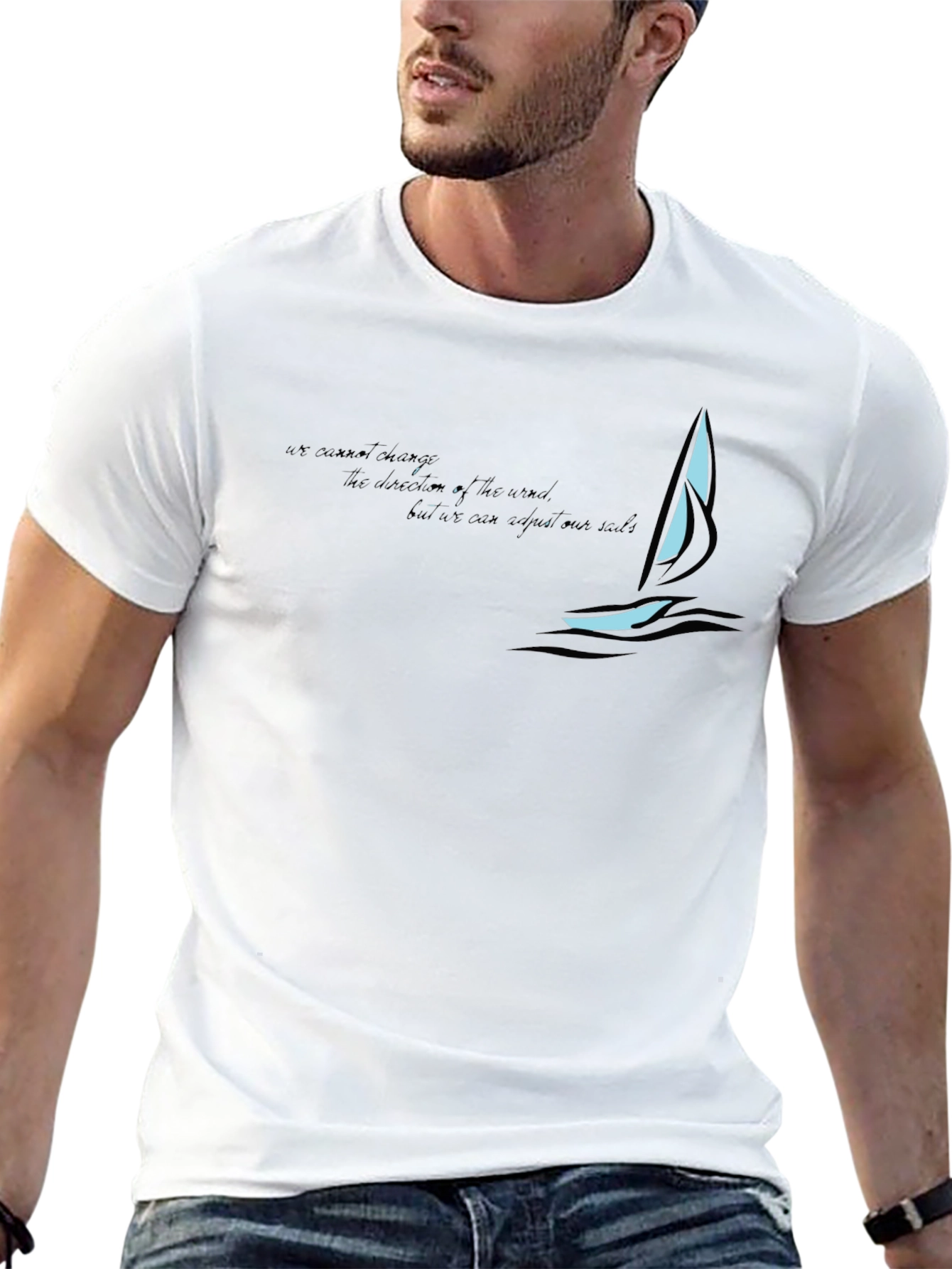 Sailboat Graphic Tee - Inspirational Quote