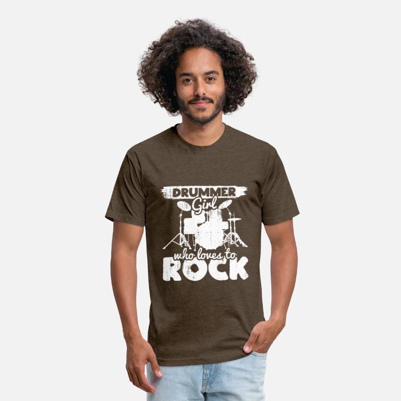 Drummer Girl Who Loves Rock Music
