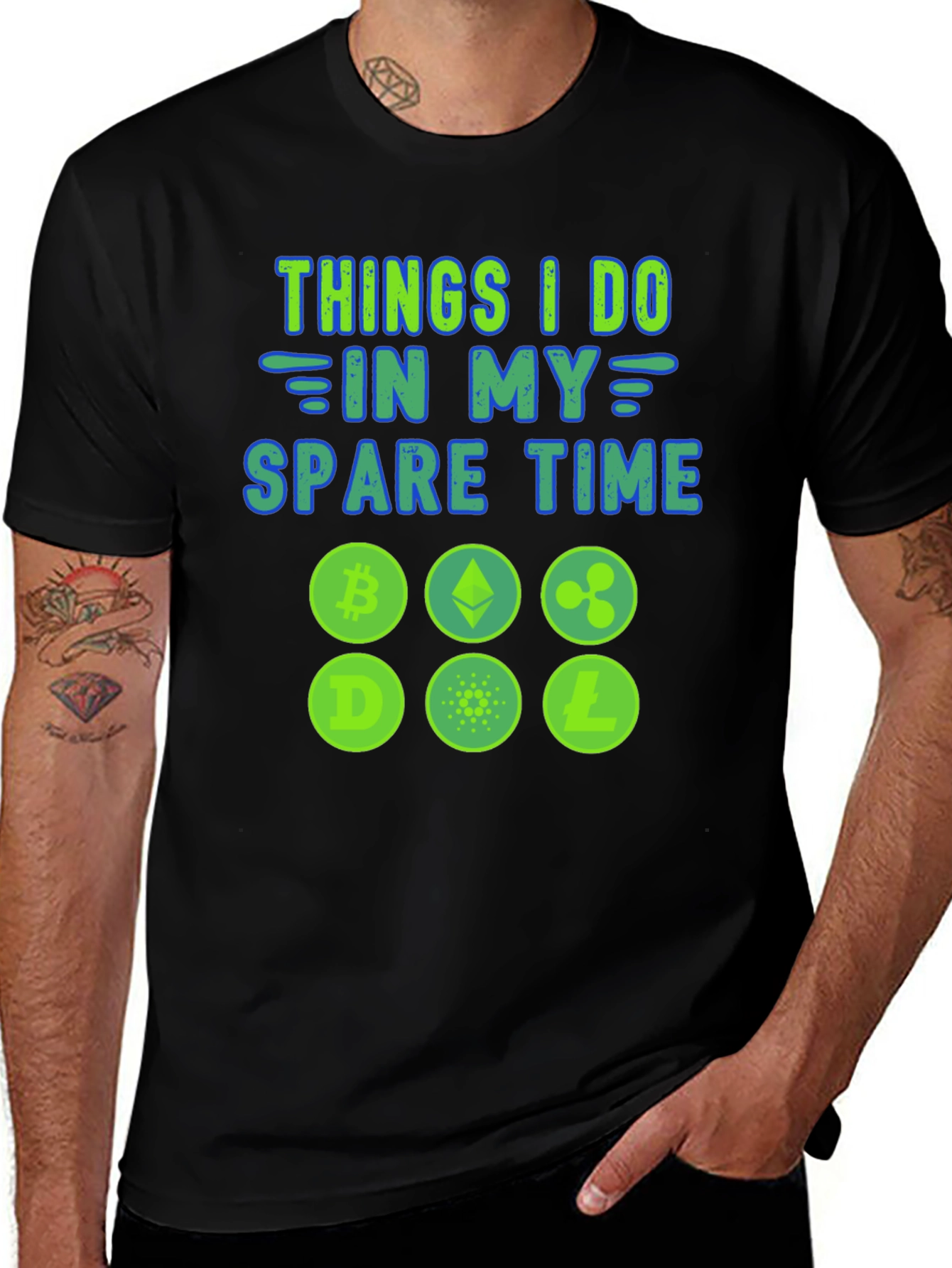 Crypto Spare Time Graphic Tee
