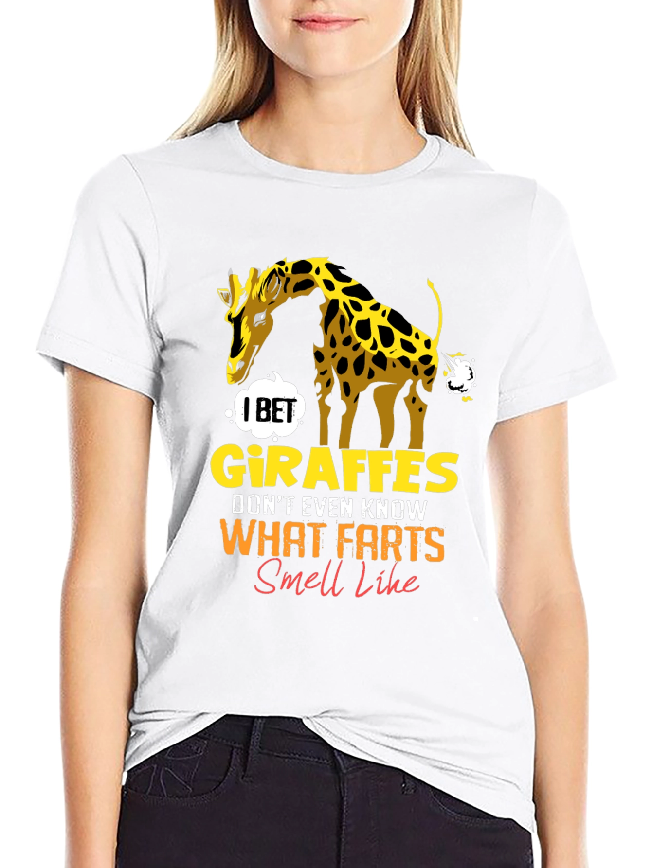 Giraffe Fart Joke T-Shirt - Funny Graphic Tee