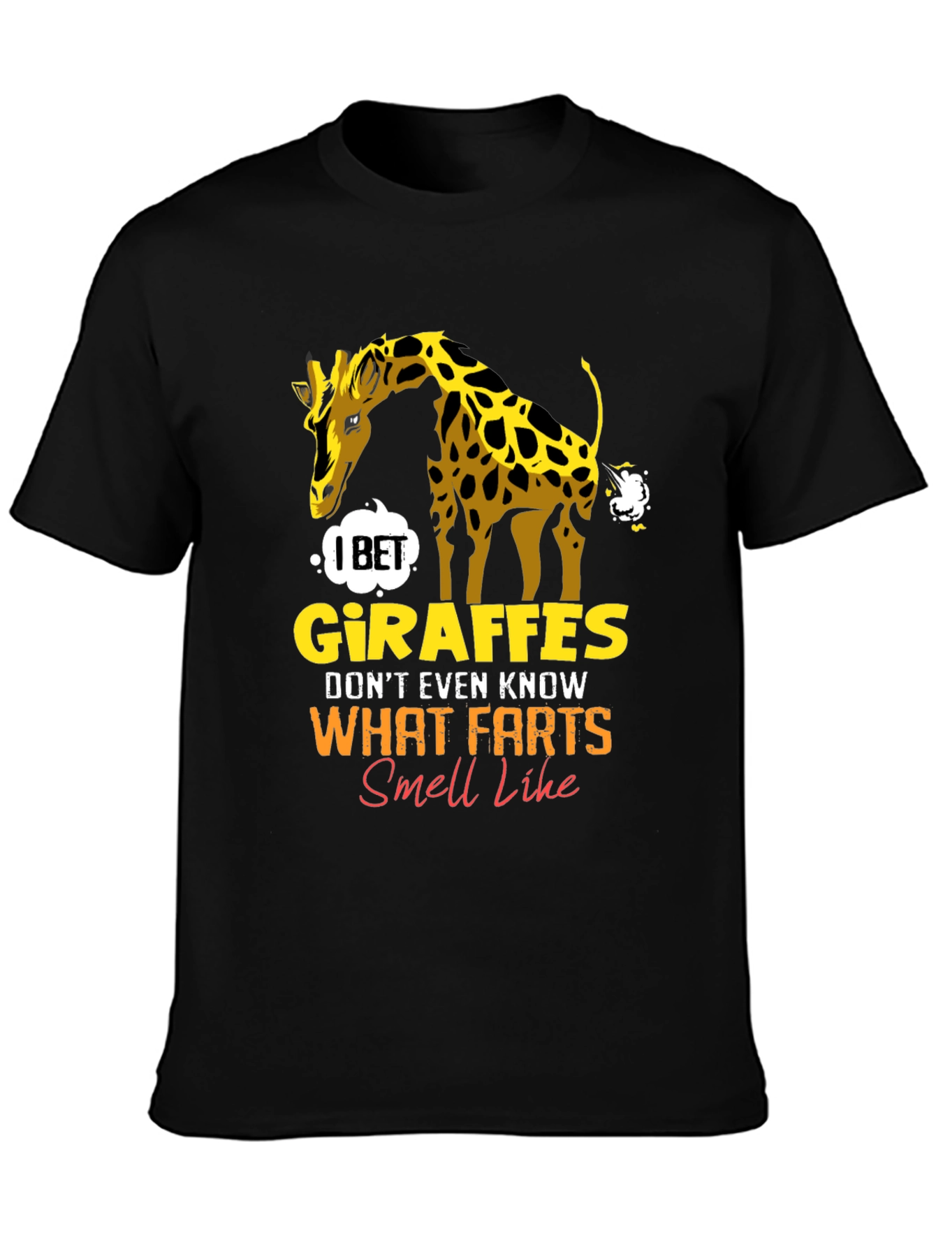 Giraffe Fart Joke T-Shirt - Funny Graphic Tee