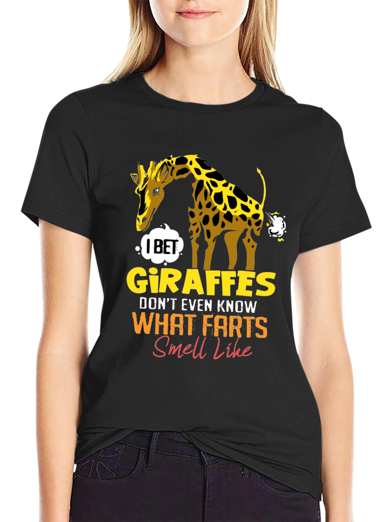 Giraffe Fart Joke T-Shirt - Funny Graphic Tee