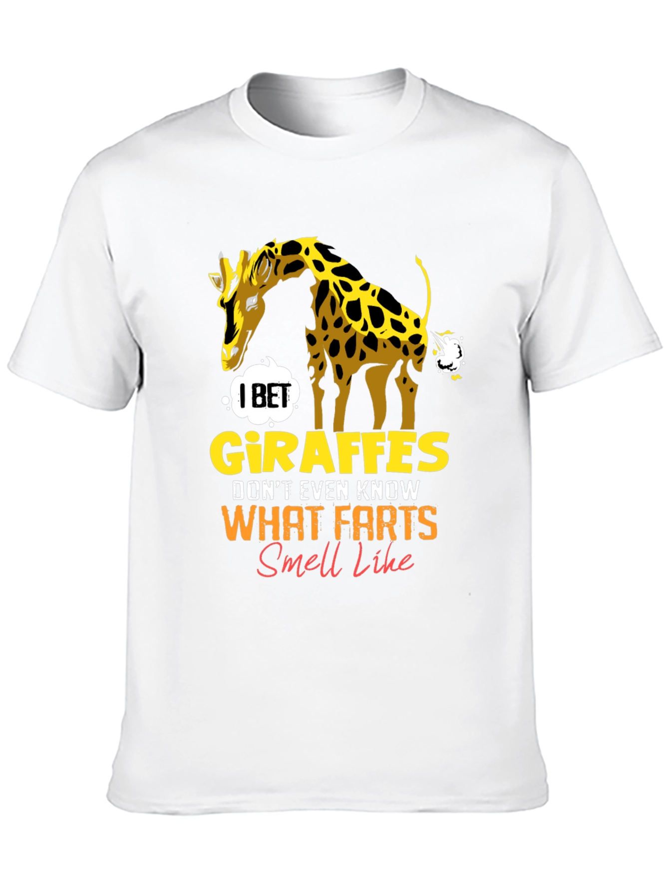 Giraffe Fart Joke T-Shirt - Funny Graphic Tee