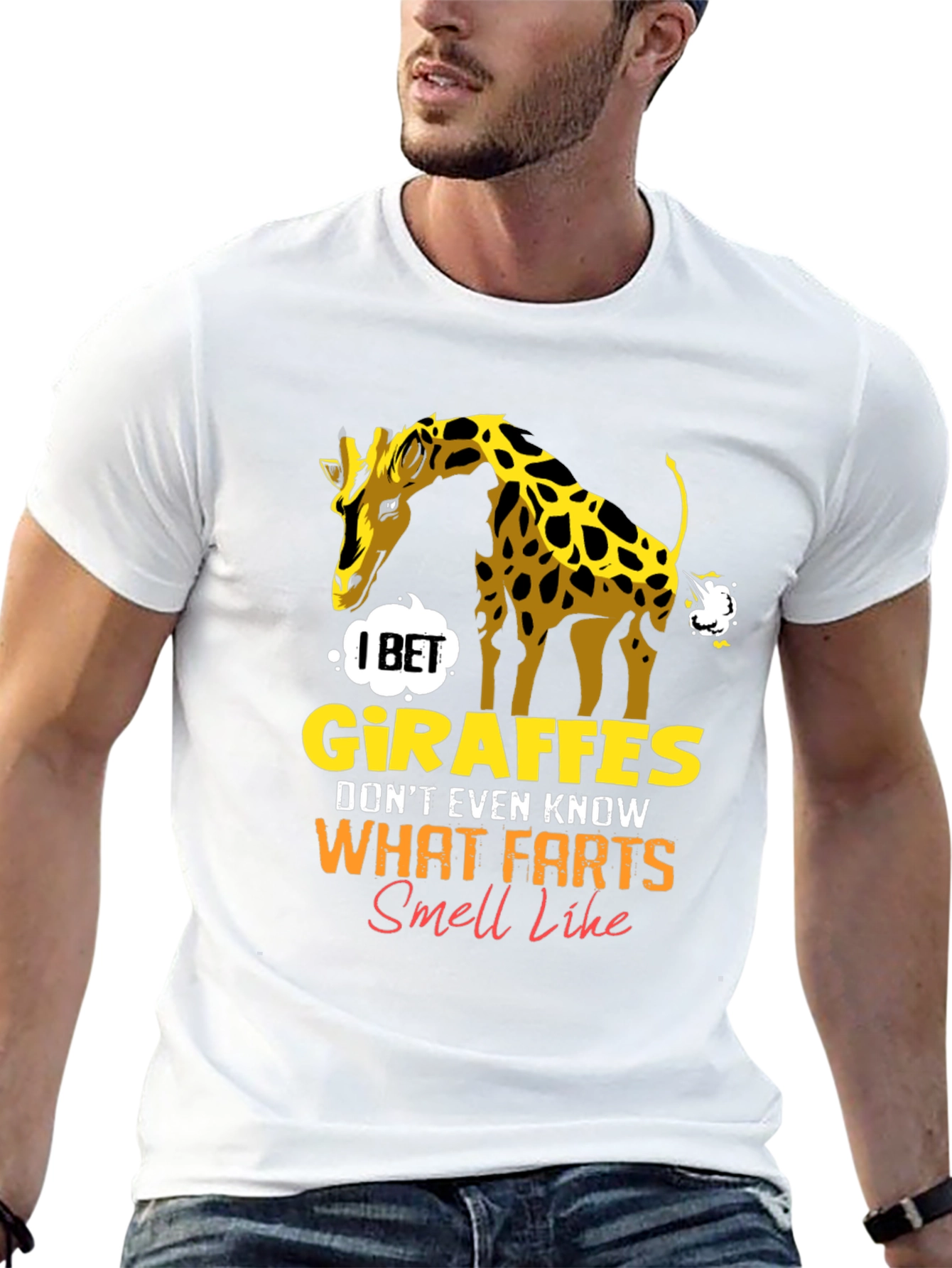 Giraffe Fart Joke T-Shirt - Funny Graphic Tee
