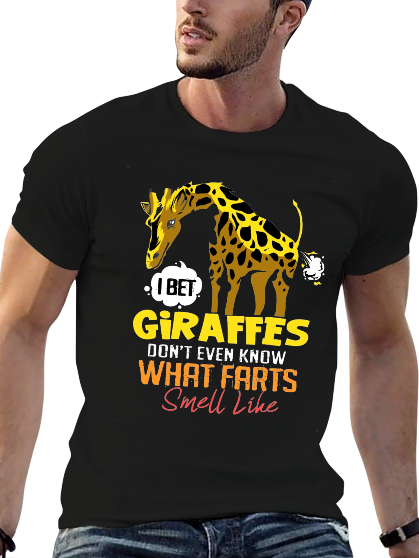 Giraffe Fart Joke T-Shirt - Funny Graphic Tee