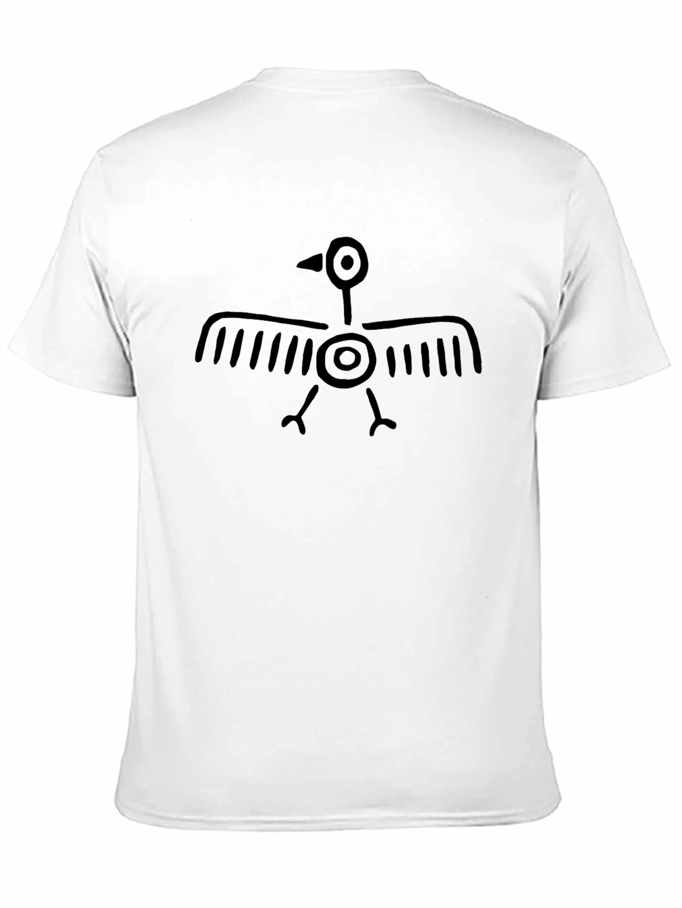 Black Graphic Tee - Native American Bird