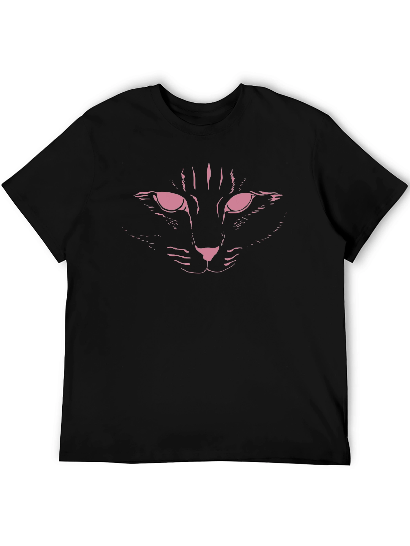 Black Cat Face T-Shirt Graphic Tee