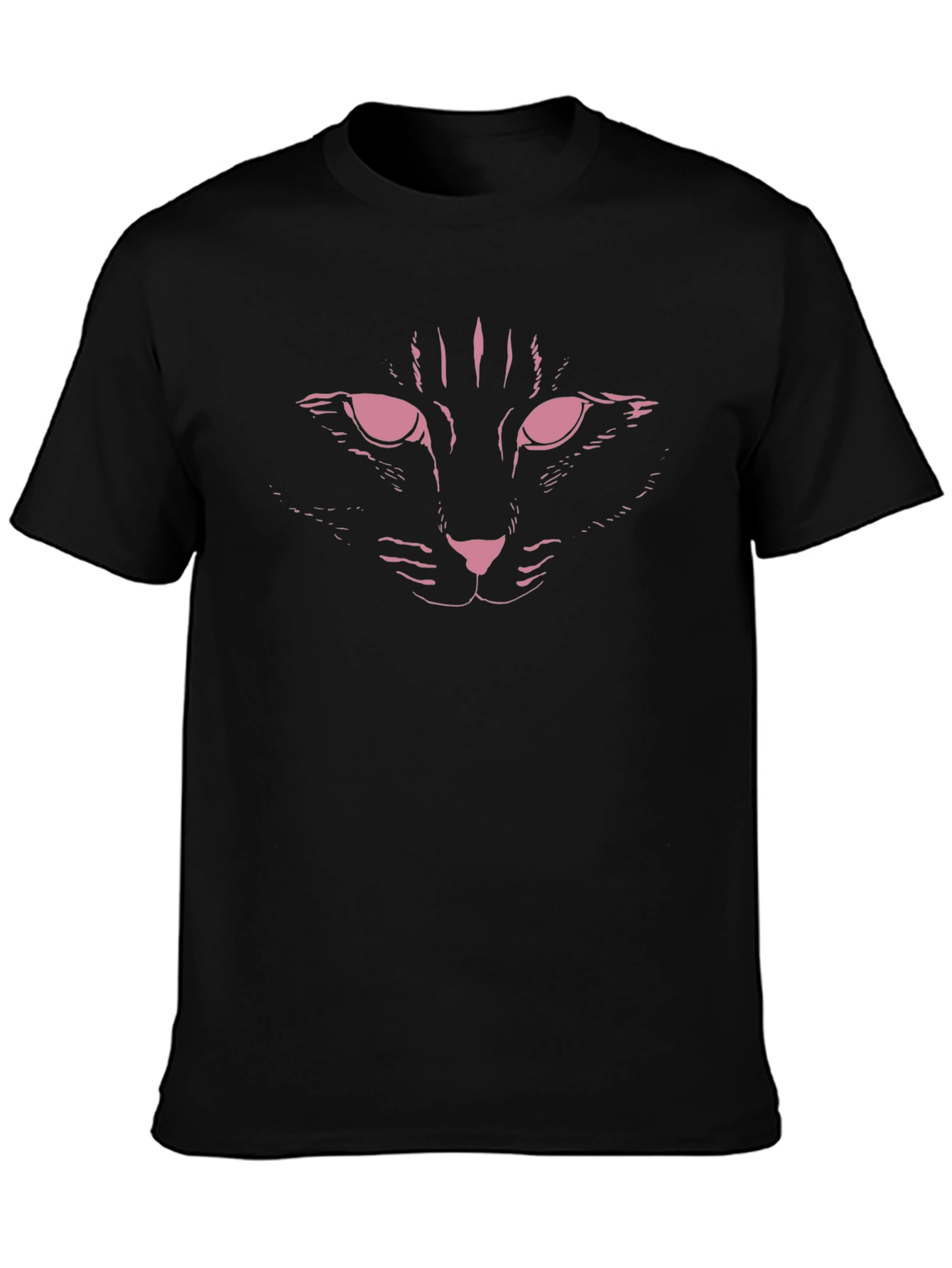 Black Cat Face T-Shirt Graphic Tee