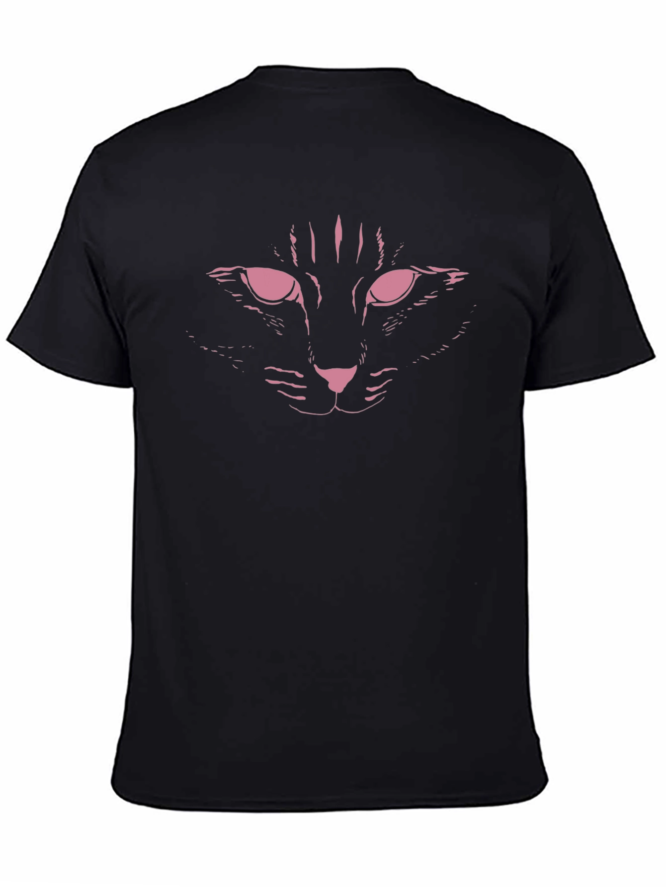 Black Cat Face T-Shirt Graphic Tee