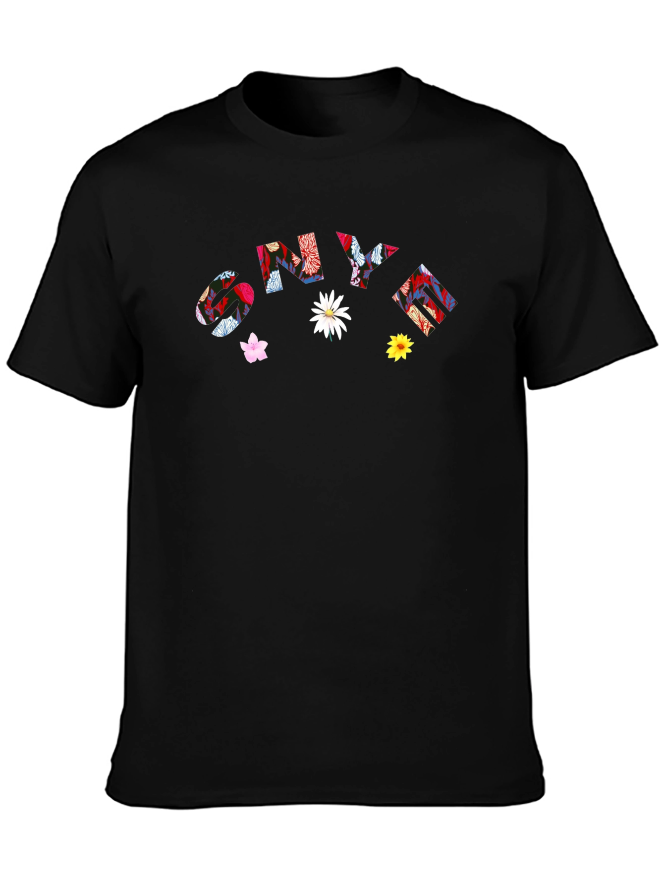 Floral Letter Print Tee