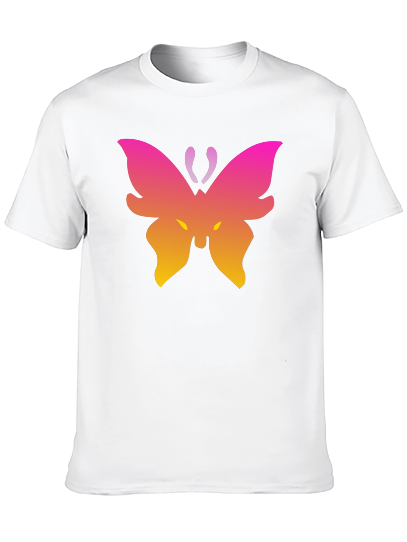 Gradient Butterfly Graphic Black T-Shirt
