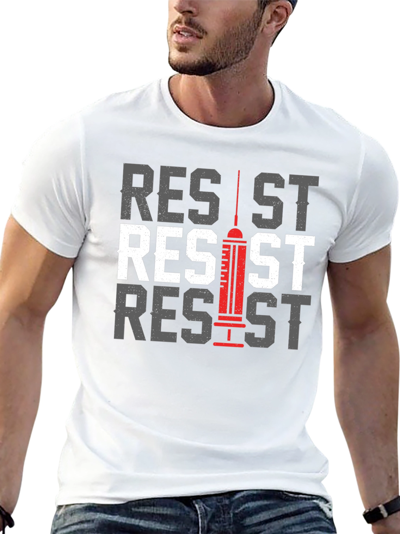 Resist Graphic Tee - Anti Vaccine Statement T-Shirt