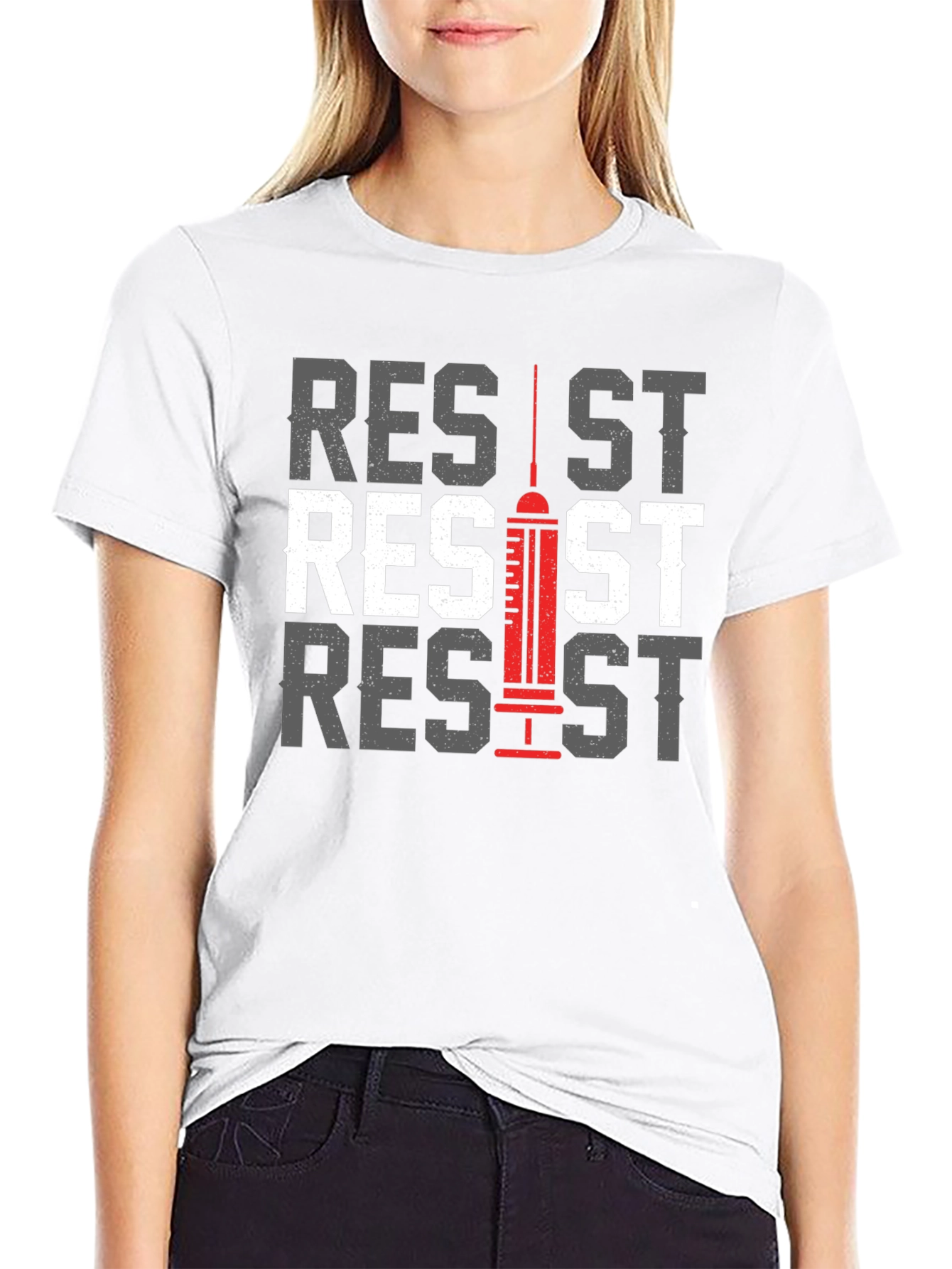 Resist Graphic Tee - Anti Vaccine Statement T-Shirt