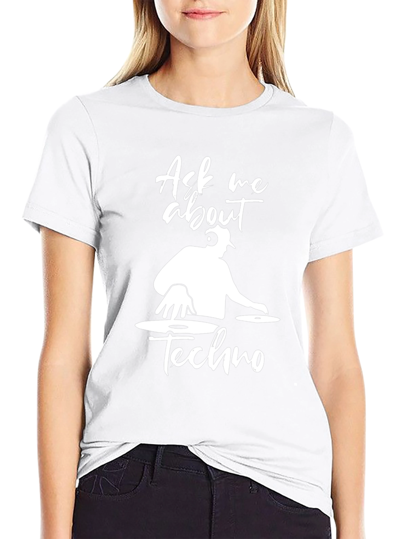 Ask Me About Techno DJ Graphic T-Shirt