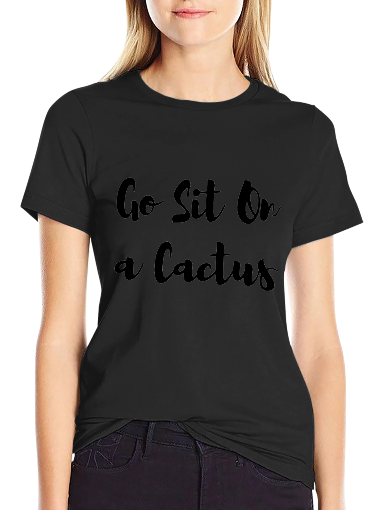 Go Sit On a Cactus T-Shirt Funny Novelty Tee