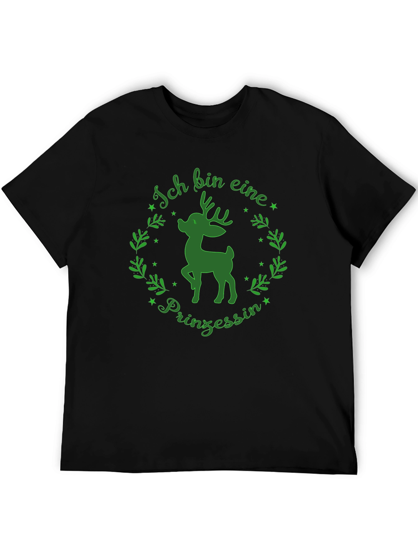 Ich Bin Eine Prinzessin Deer T-Shirt - Green Design