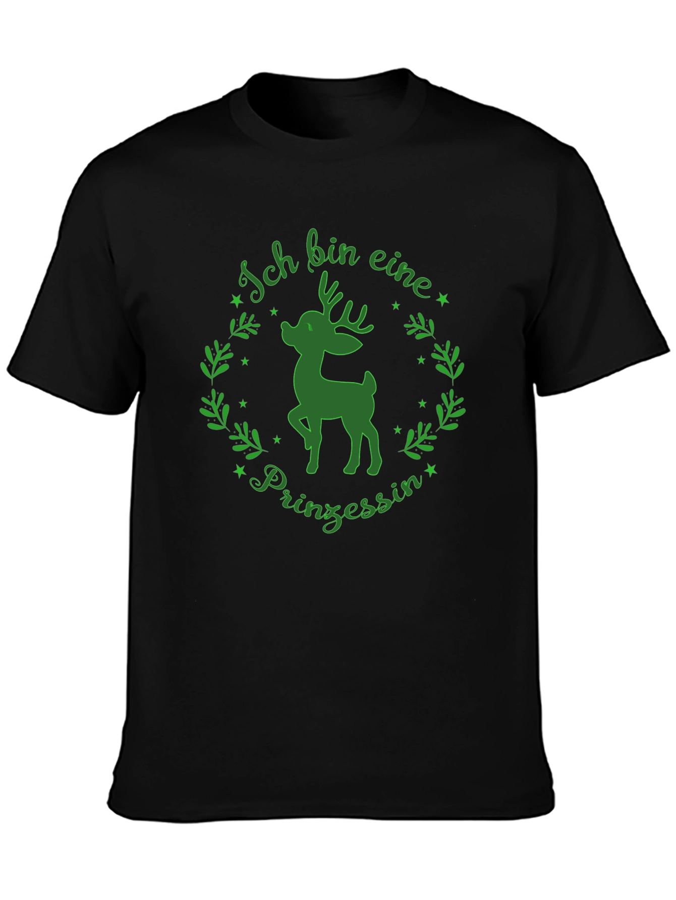 Ich Bin Eine Prinzessin Deer T-Shirt - Green Design