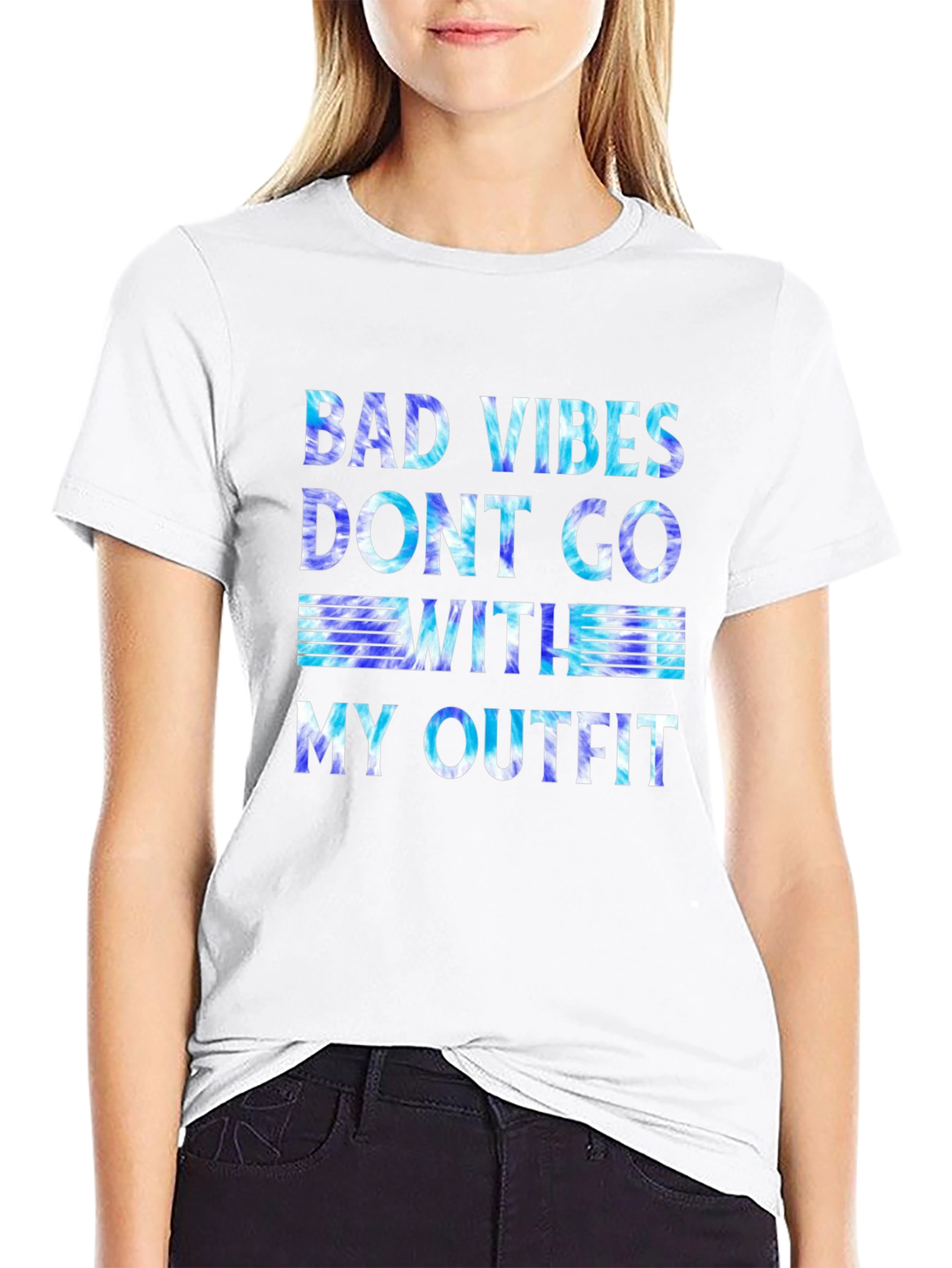 Bad Vibes Outfit Graphic Tee - Trendy T-Shirt