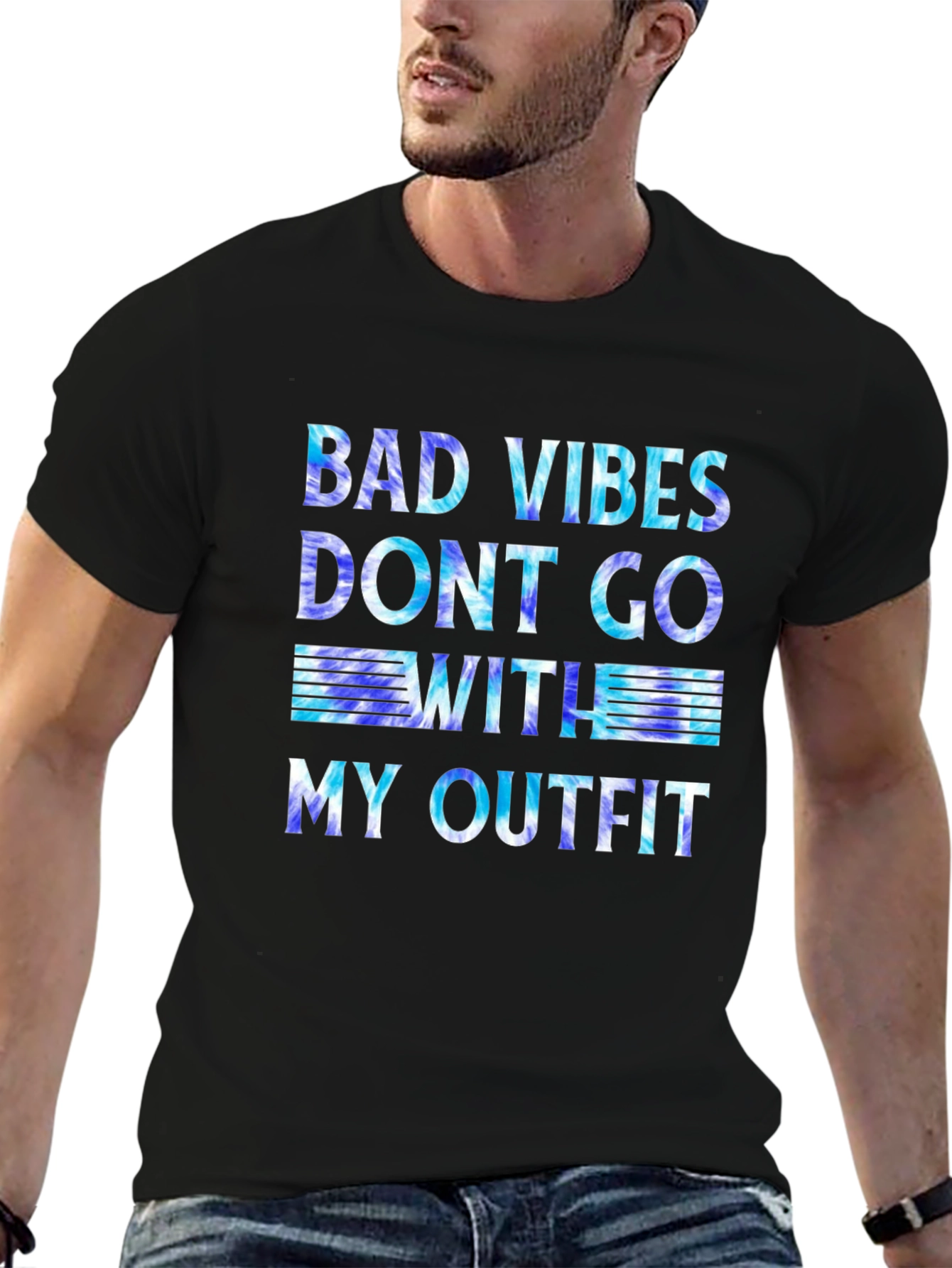 Bad Vibes Outfit Graphic Tee - Trendy T-Shirt