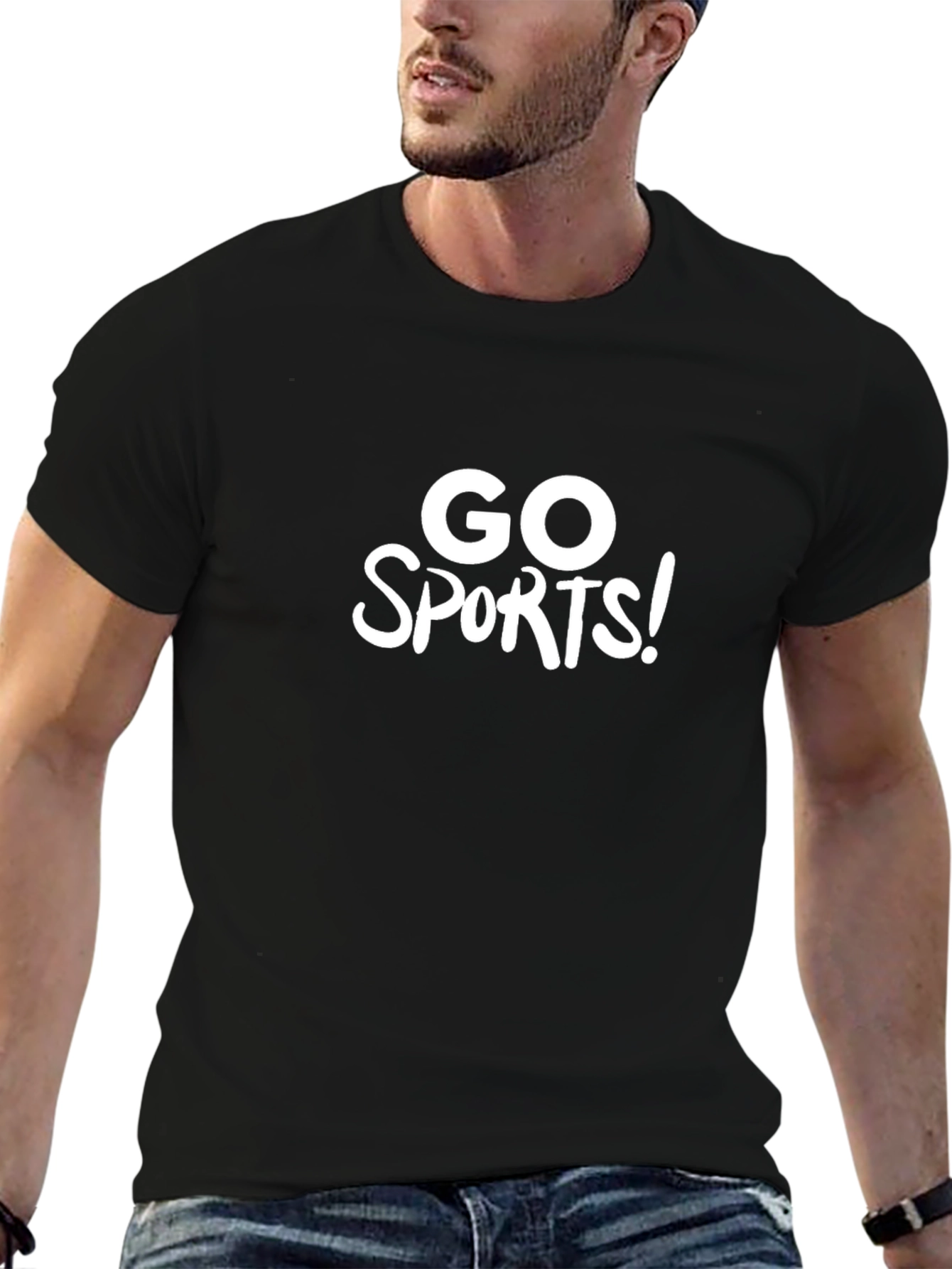 Go Sports! Graphic Tee - Black Casual Shirt