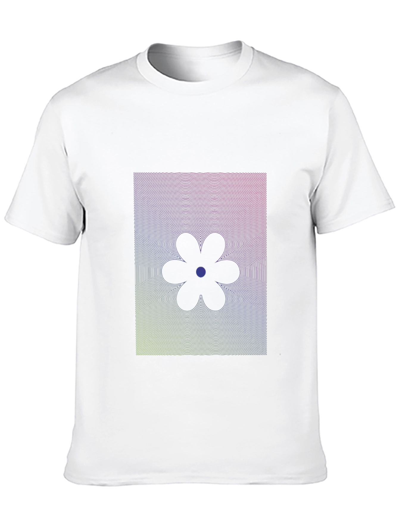 Abstract Flower Graphic Tee - Modern Design