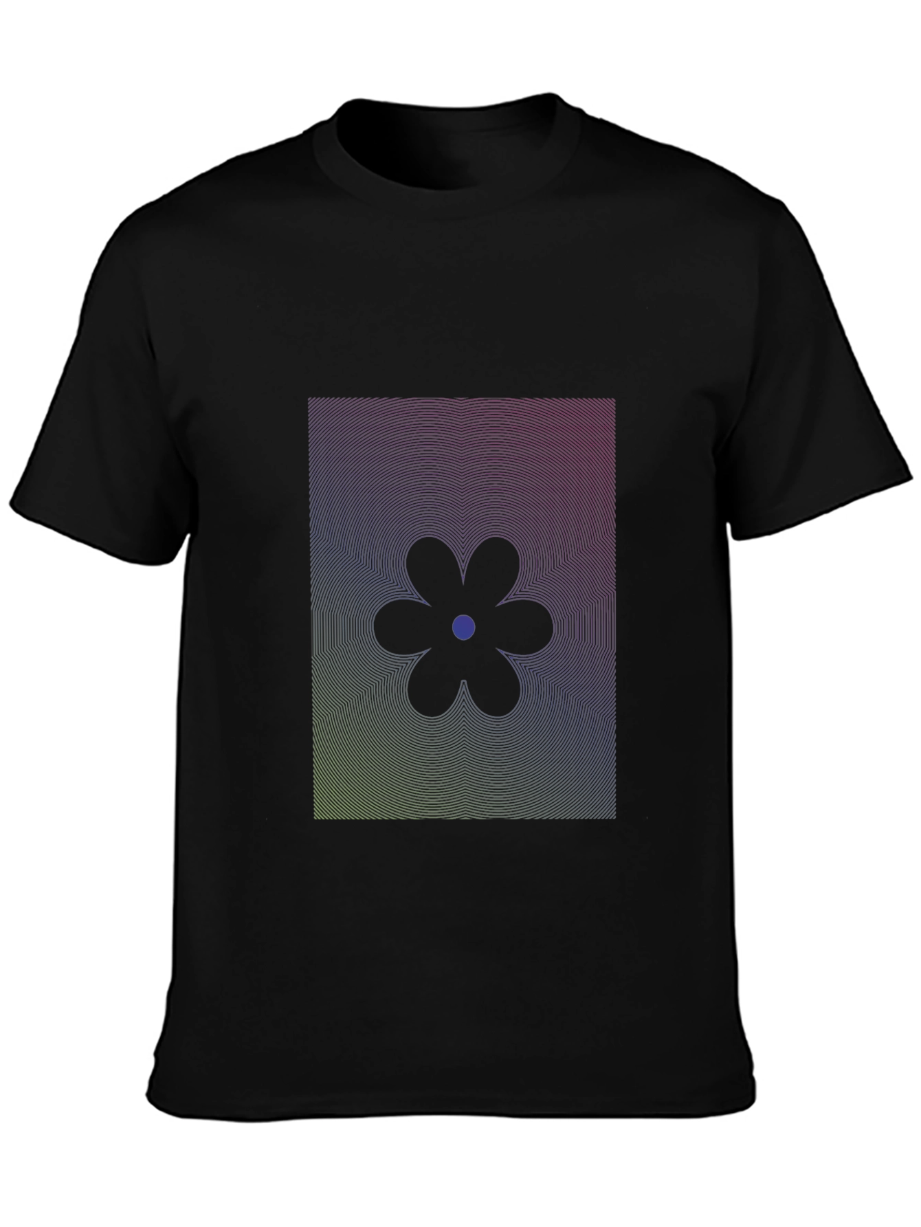 Abstract Flower Graphic Tee - Modern Design