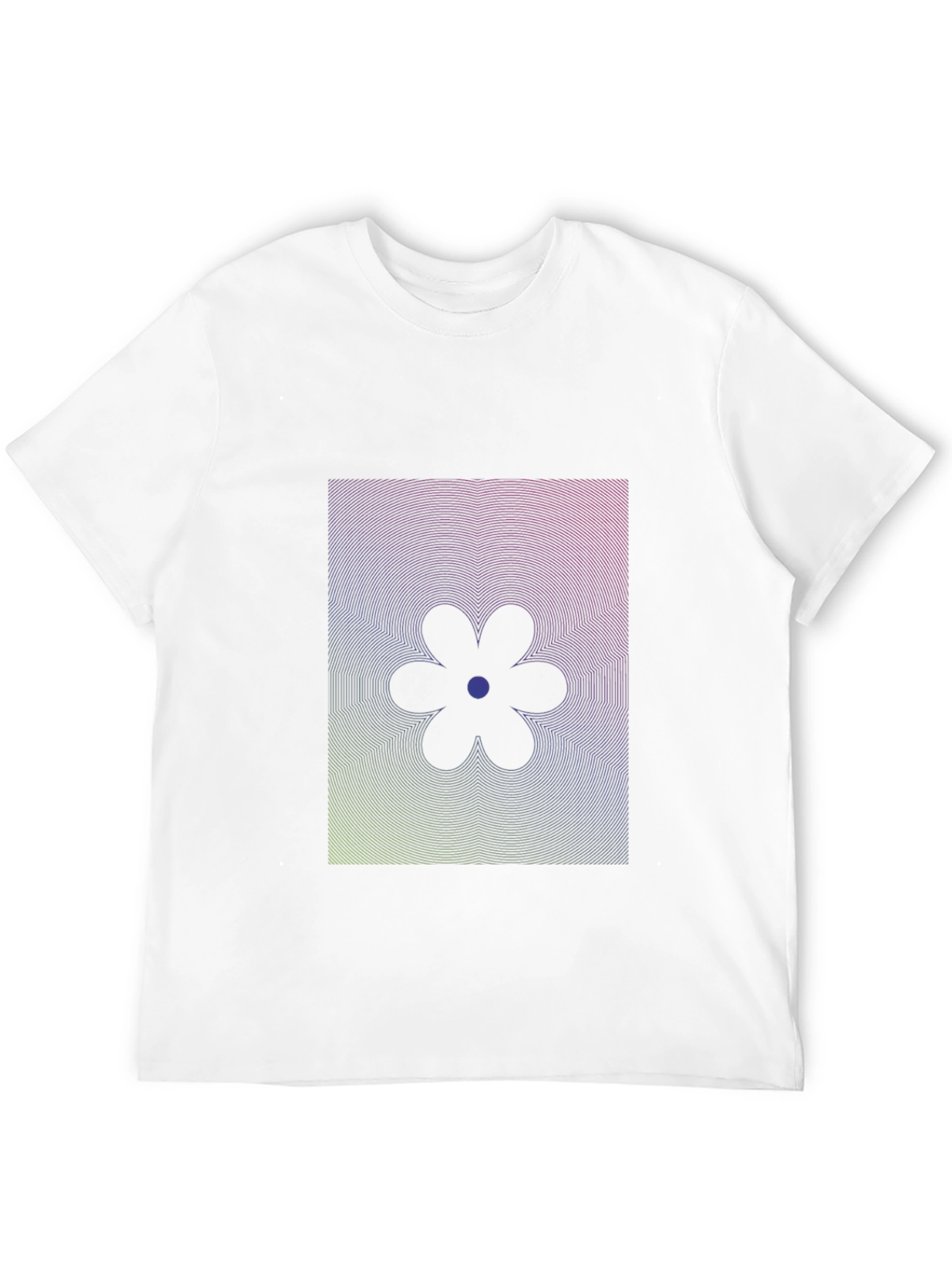 Abstract Flower Graphic Tee - Modern Design