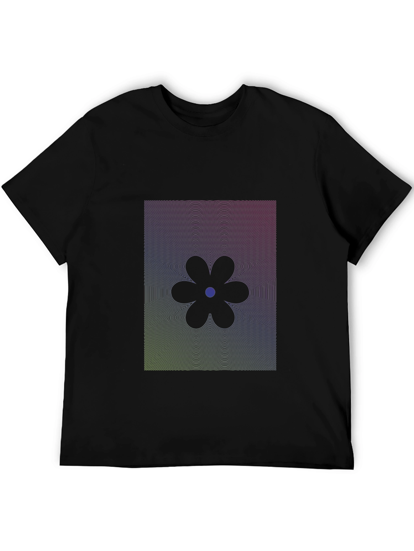 Abstract Flower Graphic Tee - Modern Design