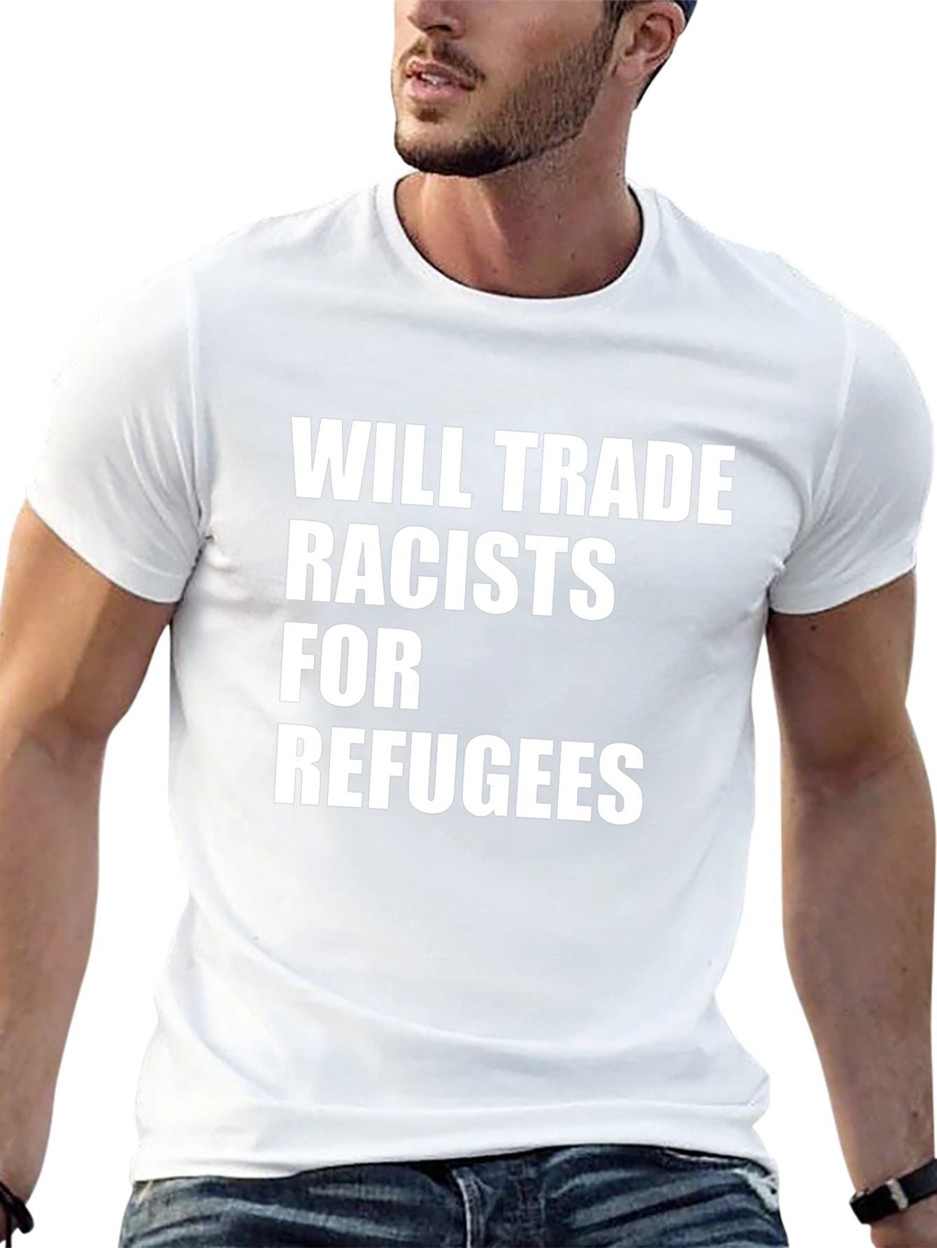 Will Trade Racists For Refugees Graphic Tee