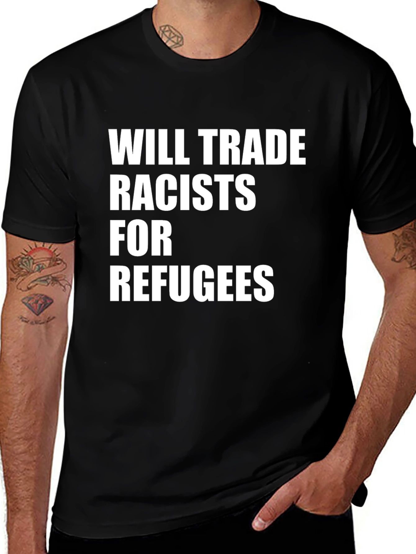 Will Trade Racists For Refugees Graphic Tee